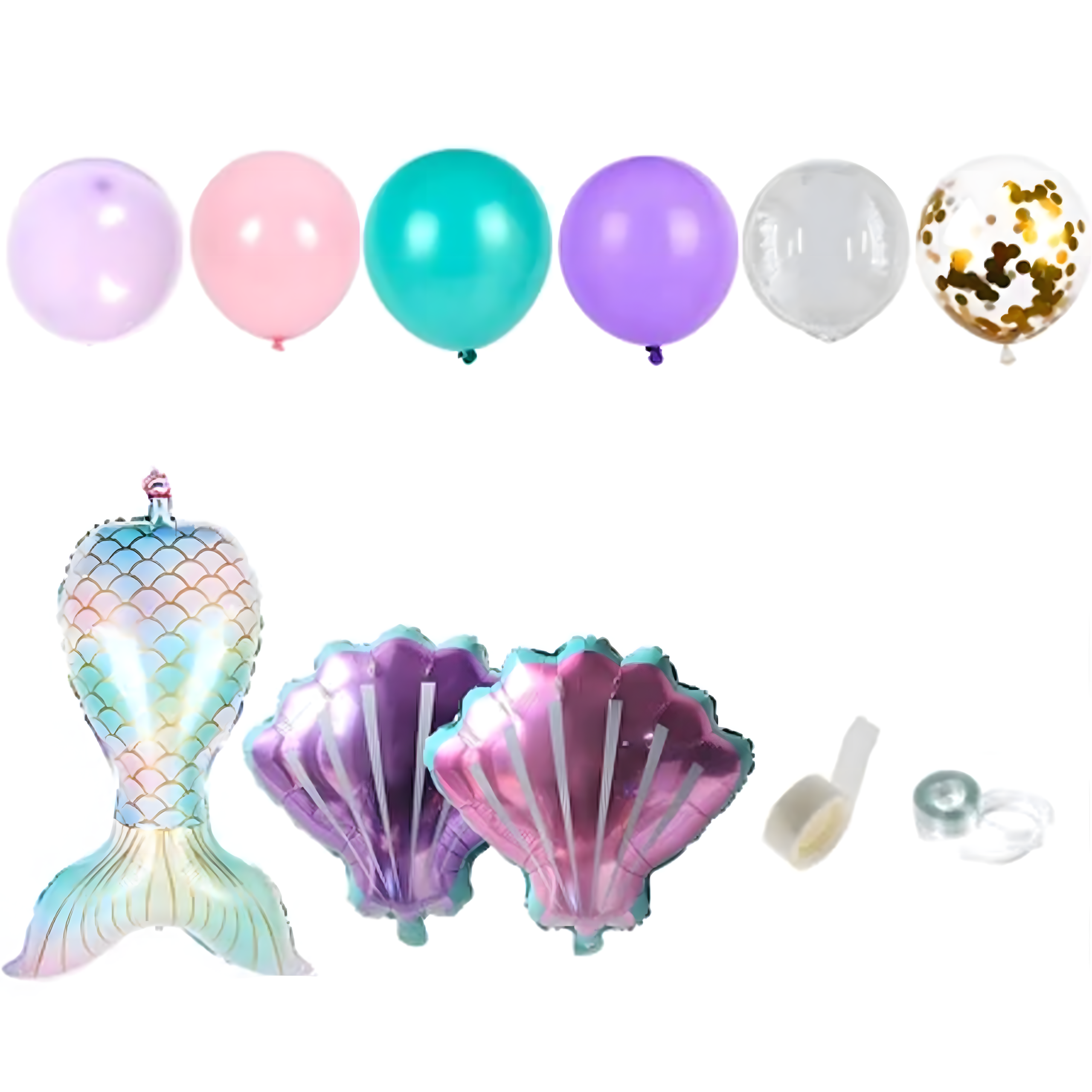 Girlanda Balonowa Balon Zestaw Balonów Łuk Balony Urodzinowe Syrenka 97 ele - obrazek 3