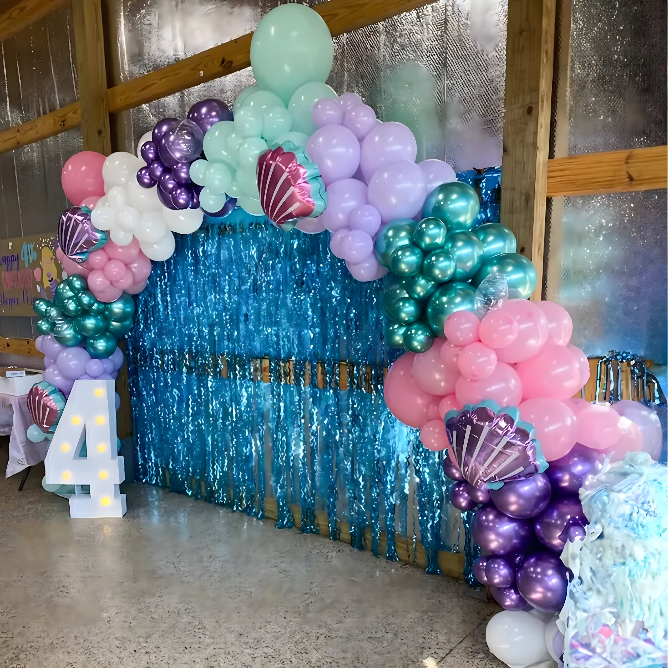 Girlanda Balonowa Balon Zestaw Balonów Łuk Balony Urodzinowe Syrenka 97 ele - obrazek 5