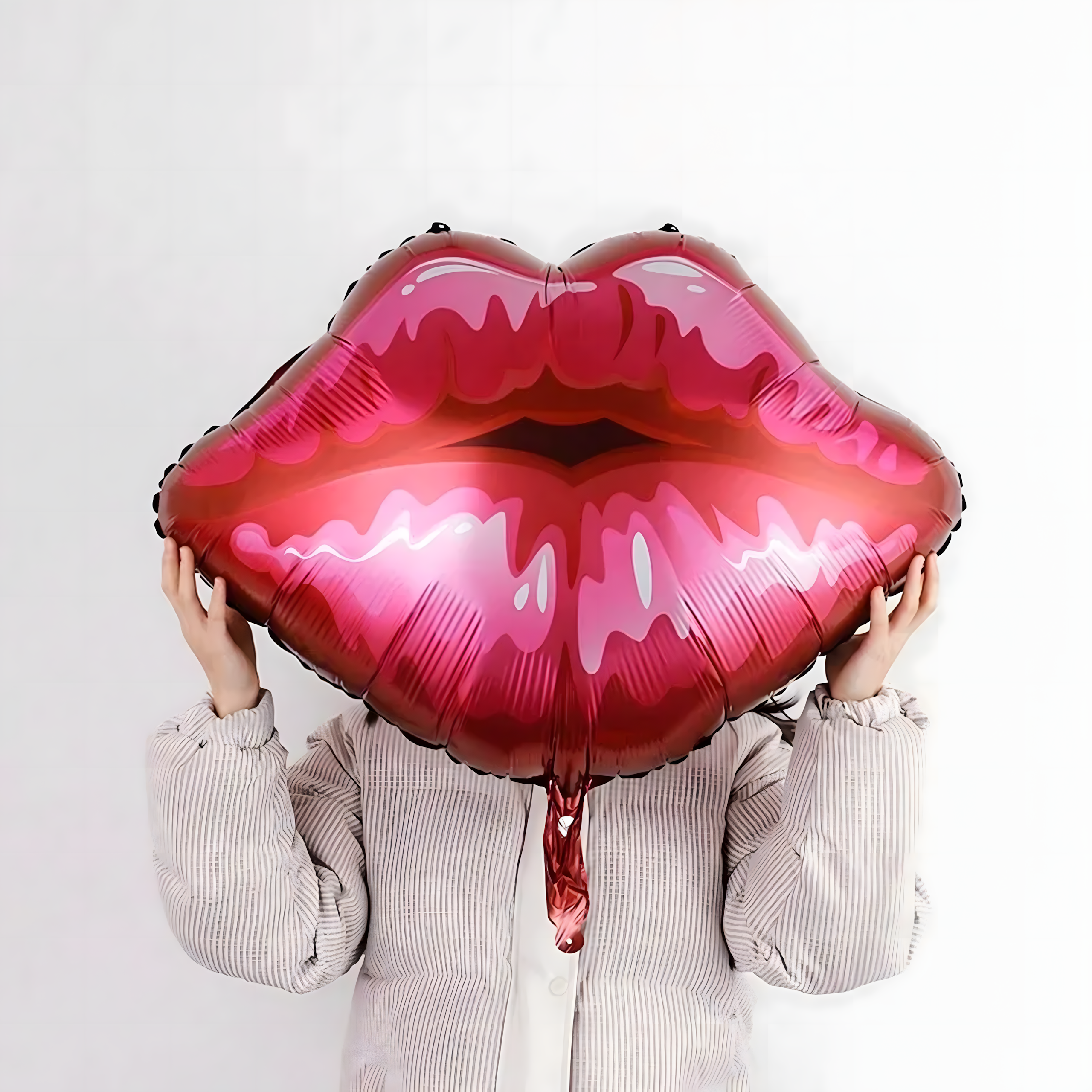 Zestaw Balonów Urodzinowych Dla Dziewczyn Szminka Usta Happy Birthday 5szt - obrazek 4