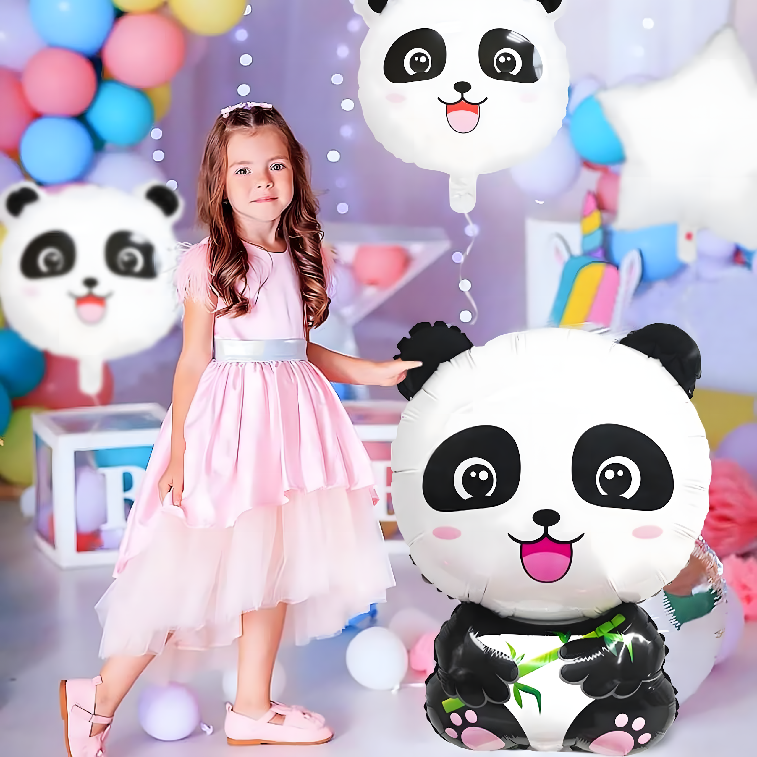 Zestaw Balonów Urodzinowych Panda Zwierzęta na Urodziny Przyjęcia 5 szt - obrazek 4