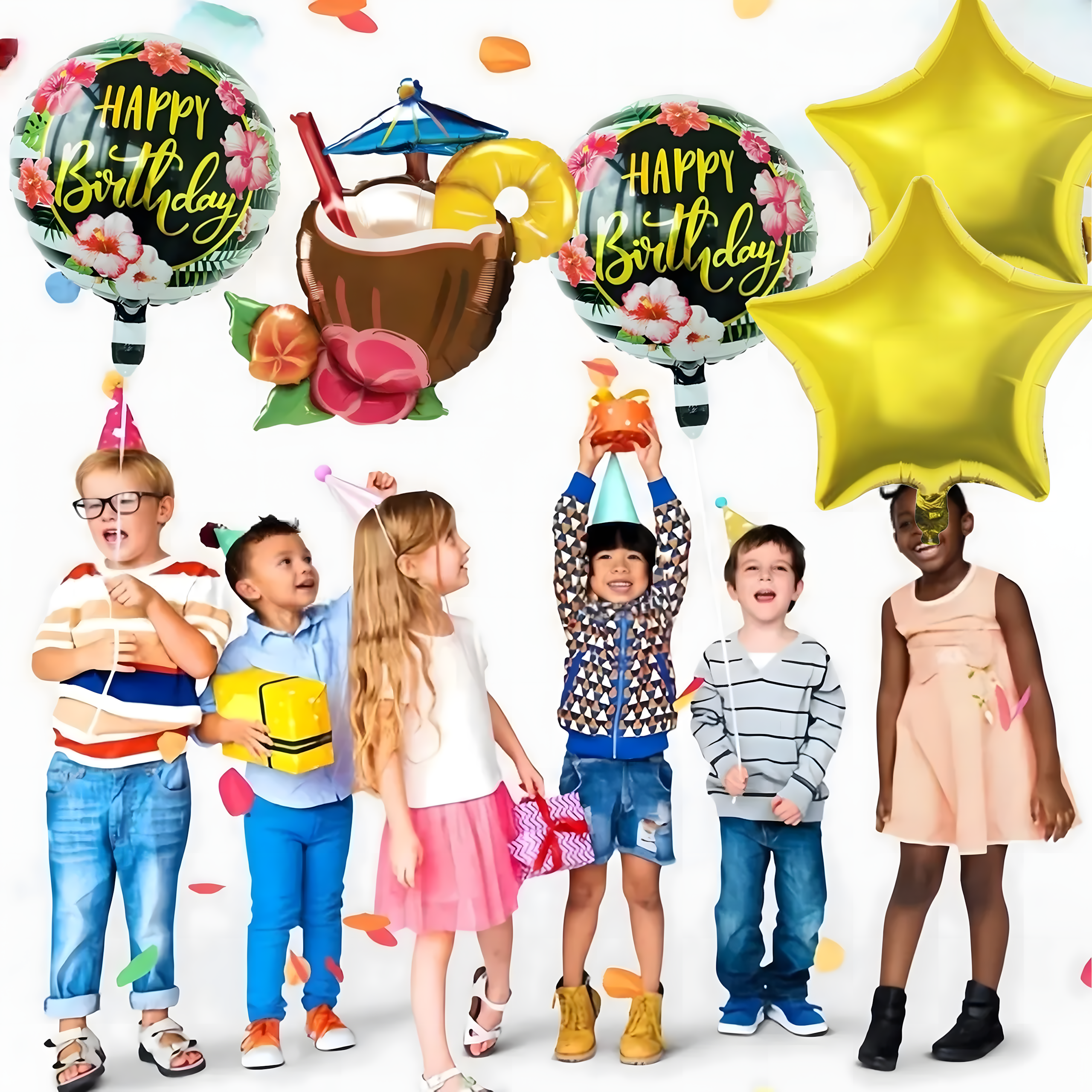 Zestaw Balonów Aloha Hawajskie na Urodziny Urodzinowe Przyjęcia 5 szt - obrazek 9