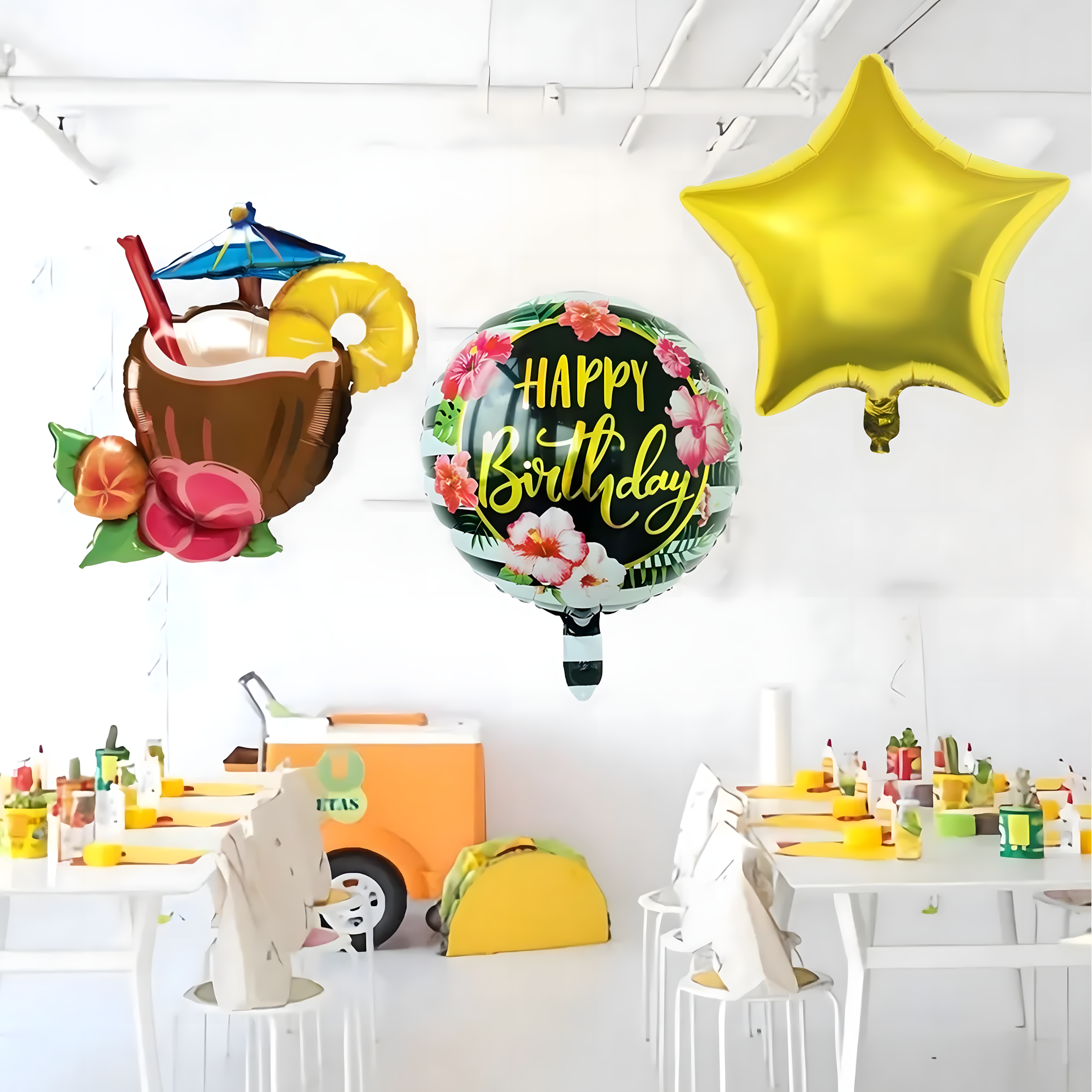 Zestaw Balonów Aloha Hawajskie na Urodziny Urodzinowe Przyjęcia 5 szt - obrazek 10