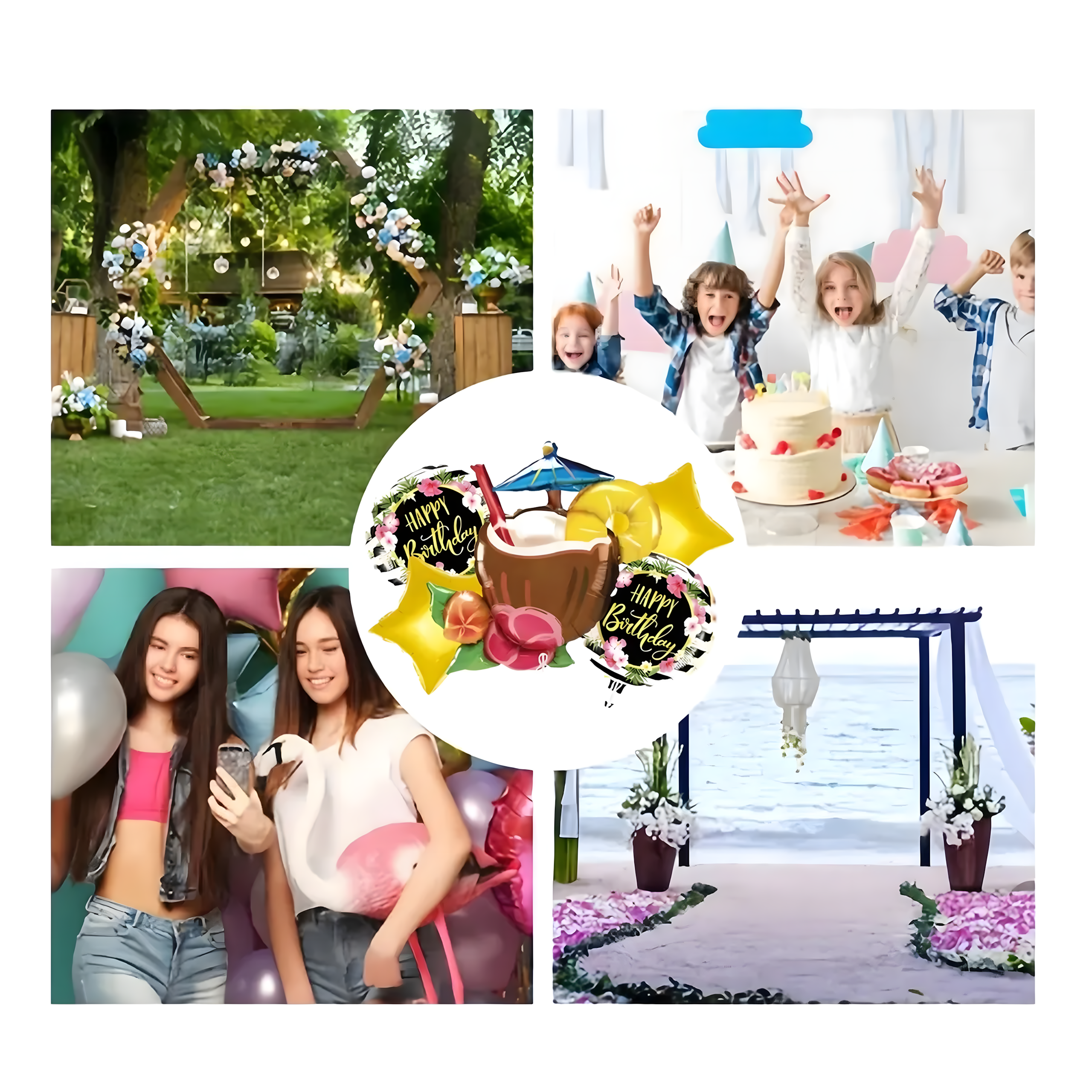 Zestaw Balonów Aloha Hawajskie na Urodziny Urodzinowe Przyjęcia 5 szt - obrazek 11