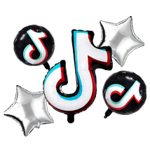 Zestaw BalonówTik Tok Nutka na Urodziny Urodzinowe Przyjęcia 5 szt