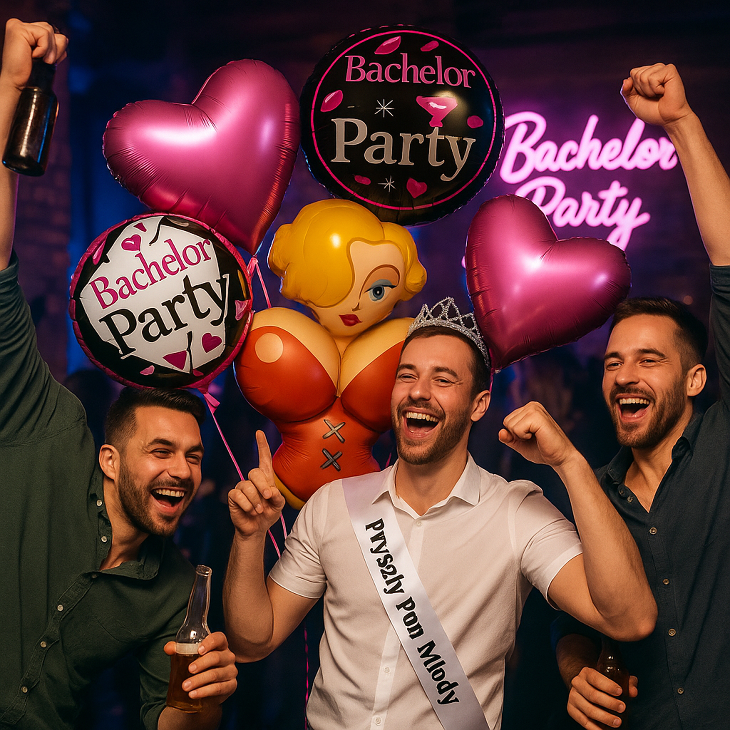 Zestaw Balonów na Wieczór Kawalerski Cycolina Przyjęcia 6 szt - obrazek 6