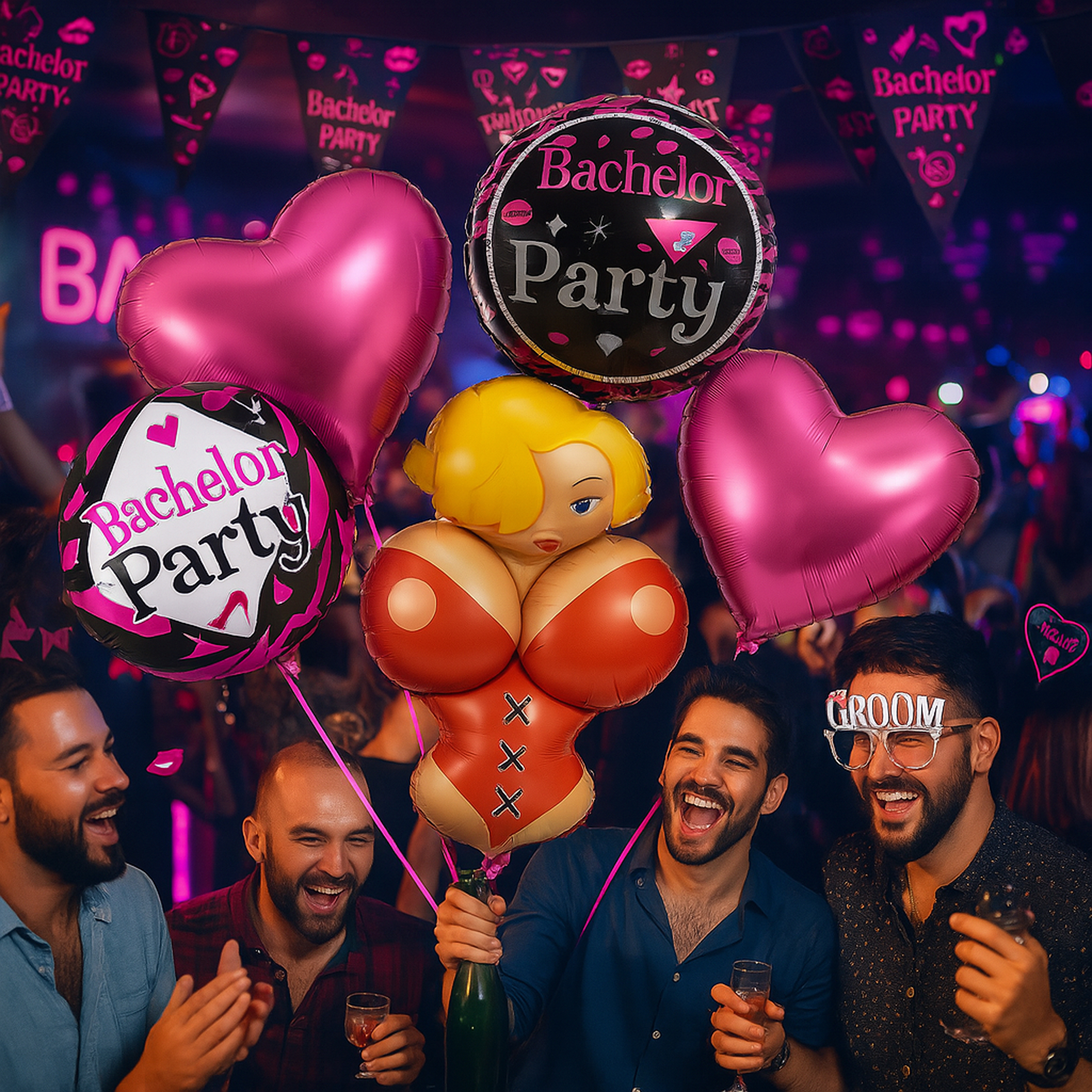 Zestaw Balonów na Wieczór Kawalerski Cycolina Przyjęcia 6 szt - obrazek 7