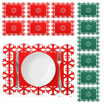 Zestaw 12 szt Podkładki Świąteczne Filcowe Śnieżynki pod Talerz Święta