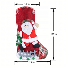 Zestaw 4 szt Skarpet Skarpeta Mikołaja na Prezenty Świąteczna na Kominek