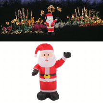 Duży Dmuchany Mikołaj Dekoracyjny Ozdoba Świąteczna z Podświetleniem 240cm
