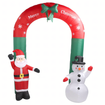 Brama Bramka Dmuchana Ozdoba Świąteczna Mikołaj Bałwan na Święta Duża 240cm
