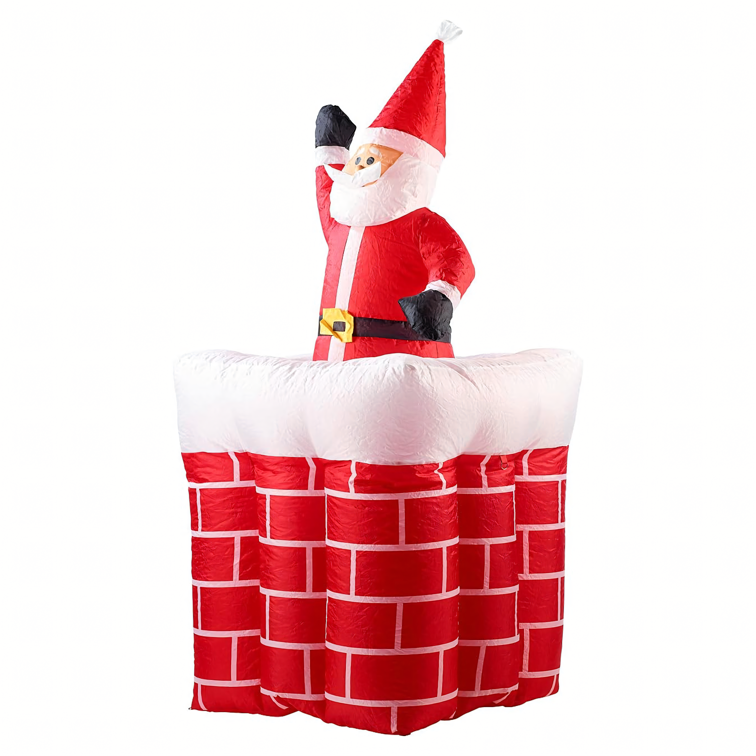 Dmuchany Mikołaj w Kominie Wysuwający Ruchomy Podświetlany Led 160 cm - obrazek 3