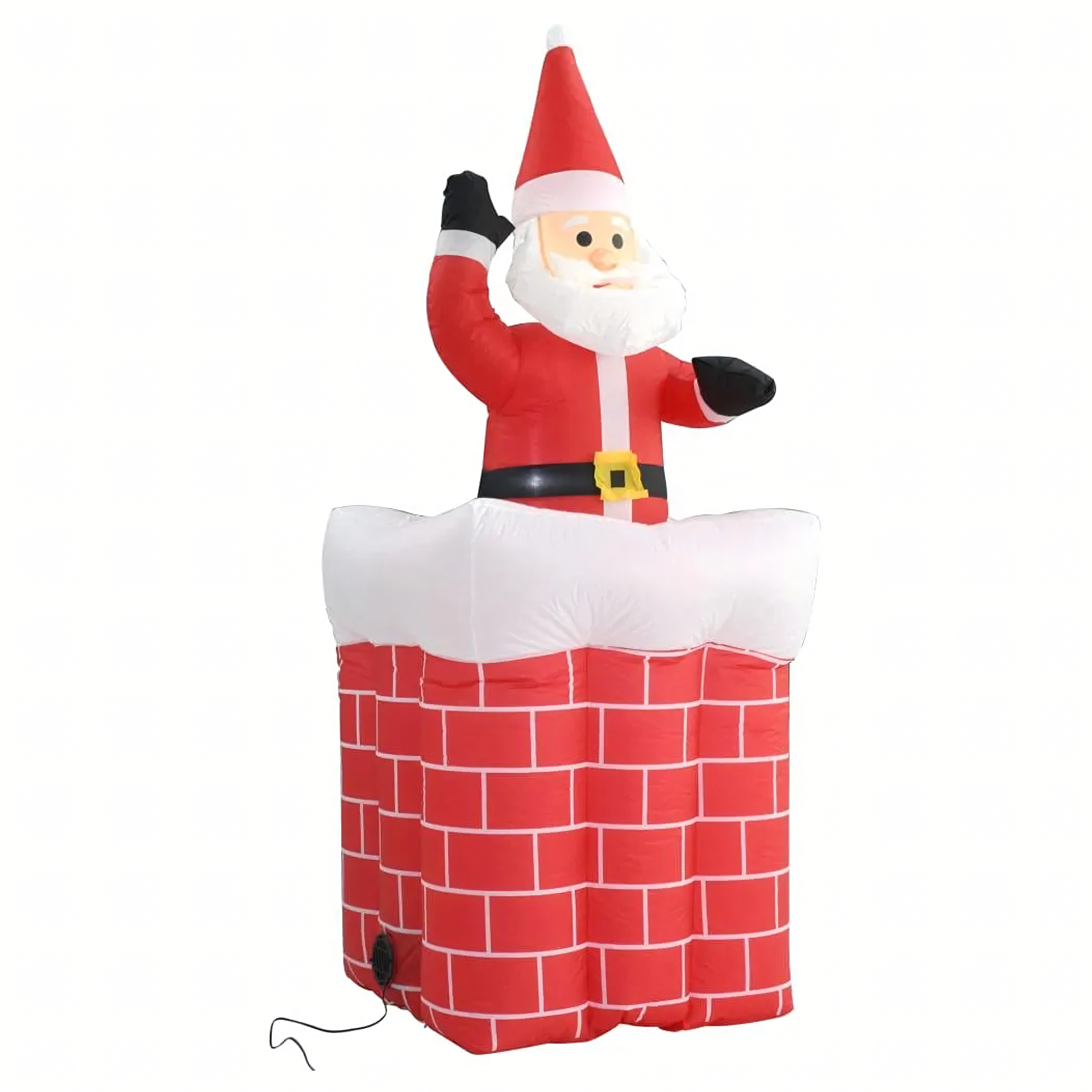 Dmuchany Mikołaj w Kominie Wysuwający Ruchomy Podświetlany Led 160 cm - obrazek 8