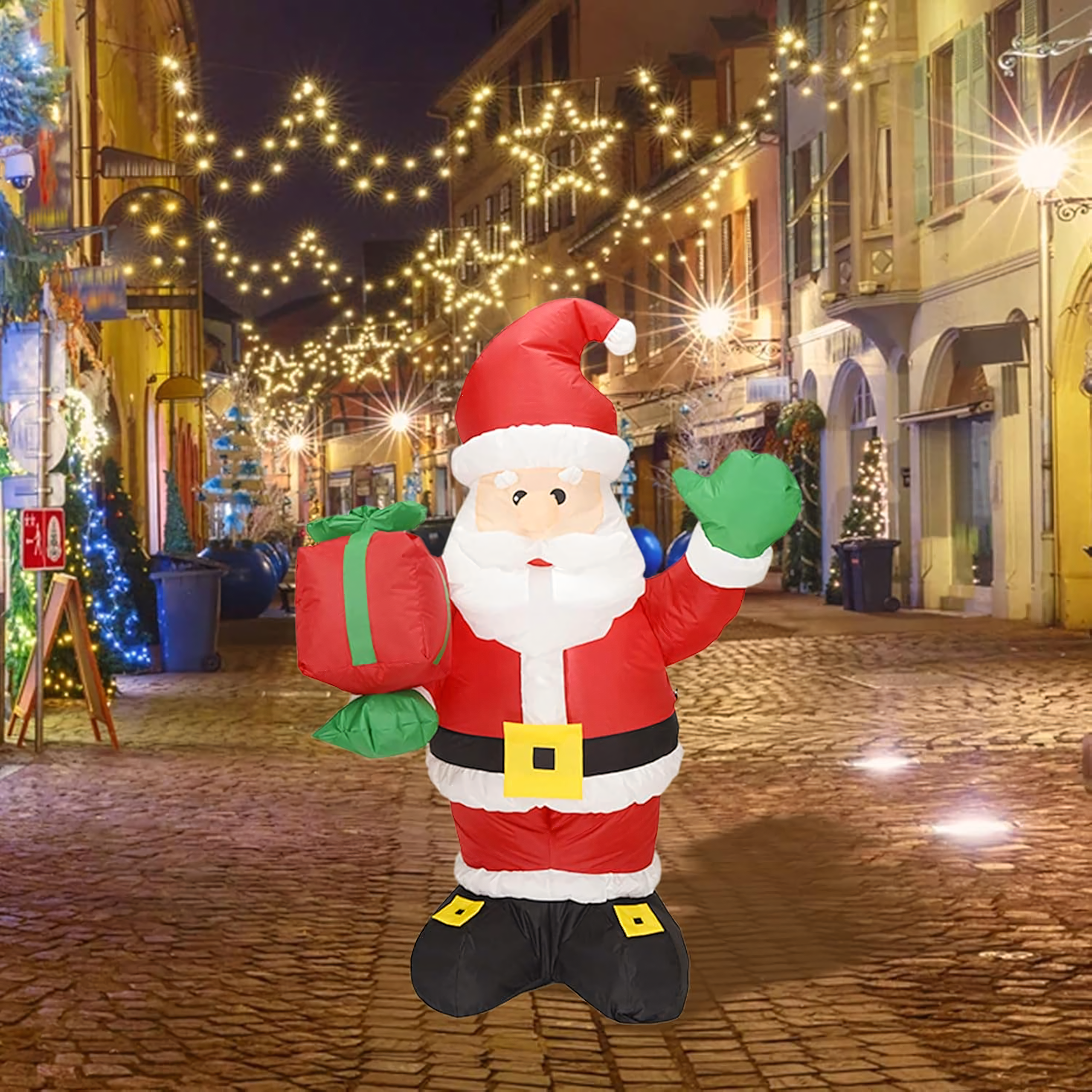 Dmuchany Mikołaj Świąteczny Ozdoba Boże Narodzenie Podświetlany 135cm Led - obrazek 11