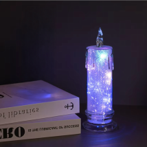 12x Świeczka Elektryczna Wkład do Zniczy 19,5cm Świeca Led na Baterie Brokatowa