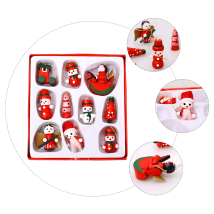 Drewniane Bombki Zawieszki Świąteczne Ozdoby na Choinkę Choinkowe 10 szt