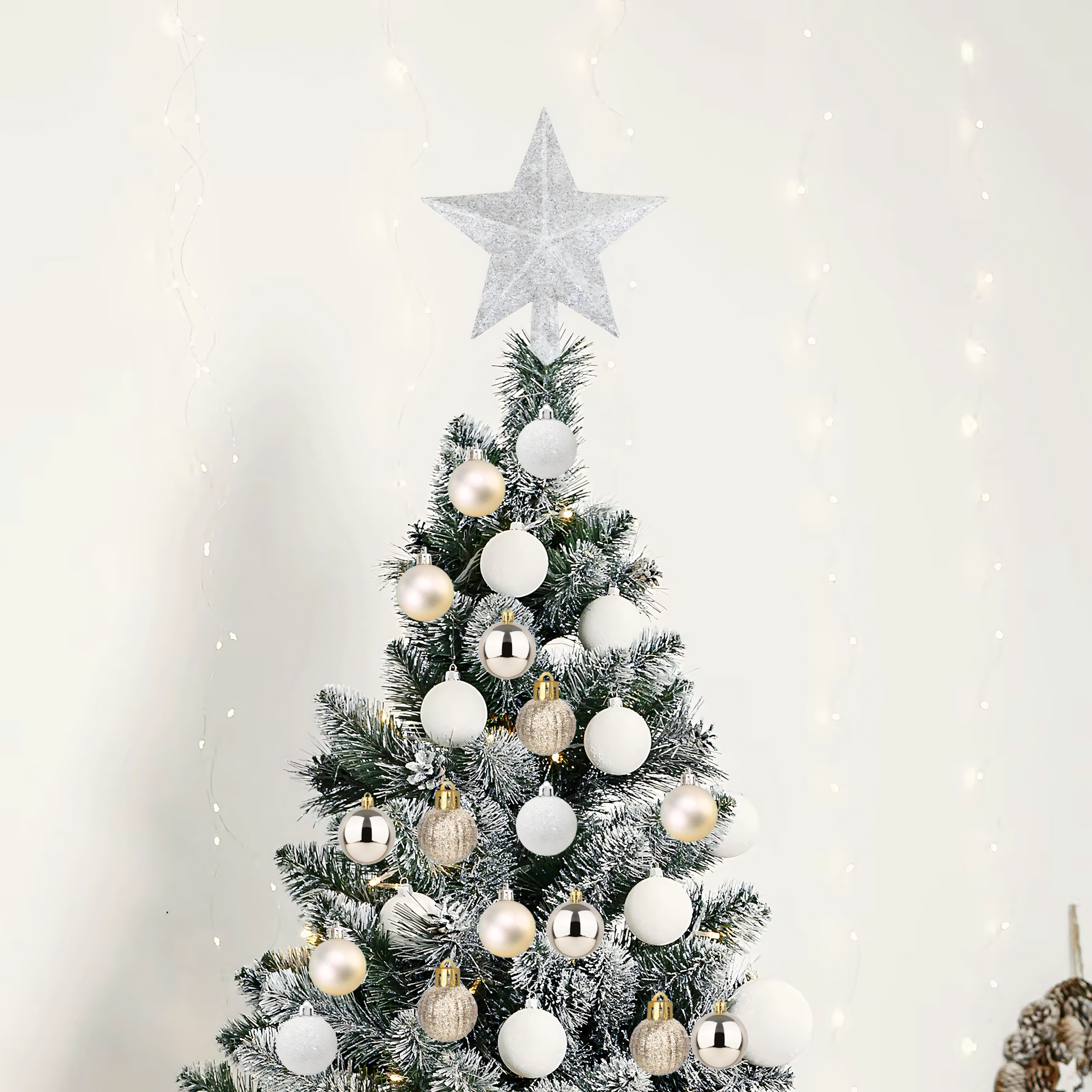 Zestaw Bombek Choinkowych Świątecznych 30 szt Gwiazda na Choinkę Stroik - obrazek 4