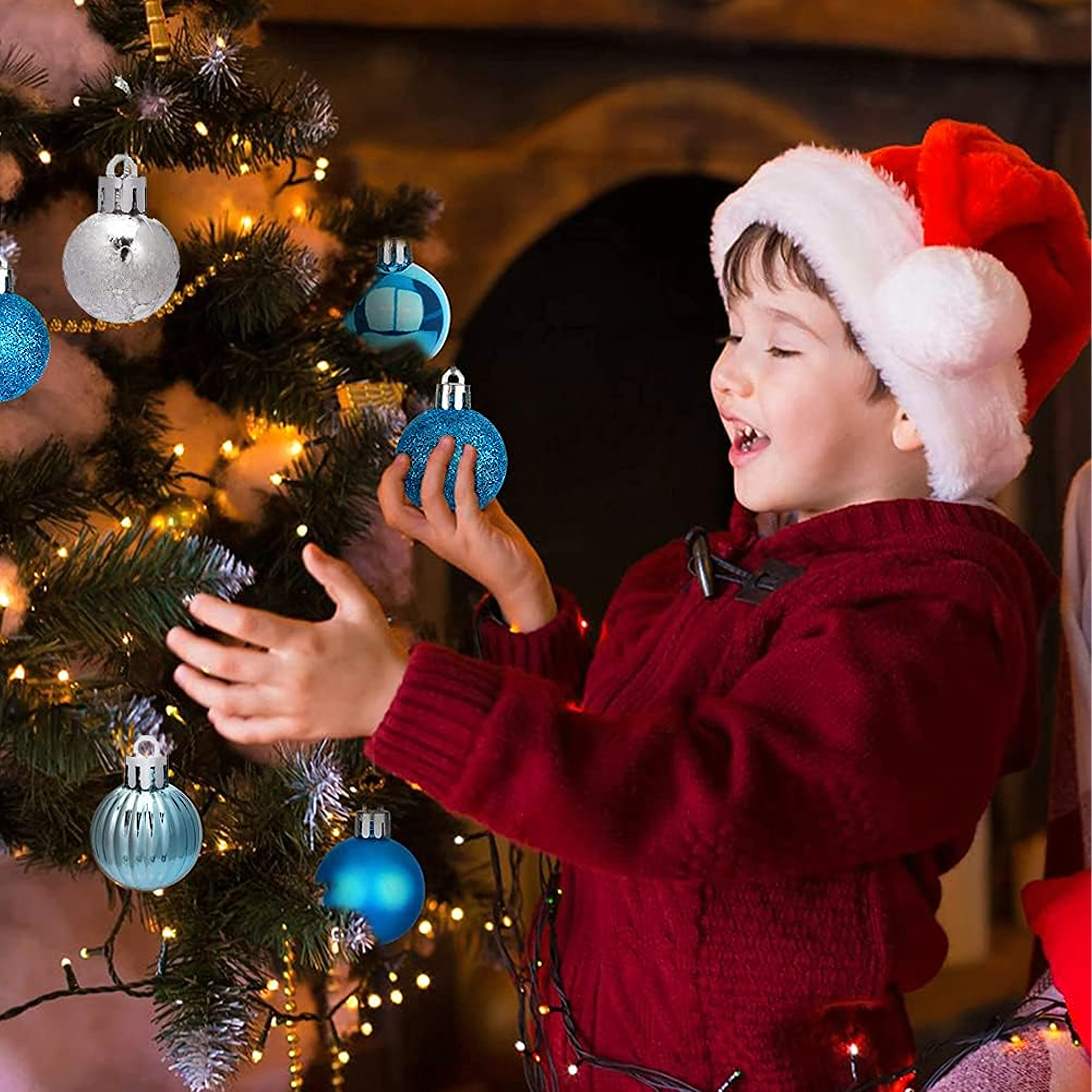 Zestaw Bombek Choinkowych Świątecznych 30 szt Gwiazda na Choinkę Stroik - obrazek 8