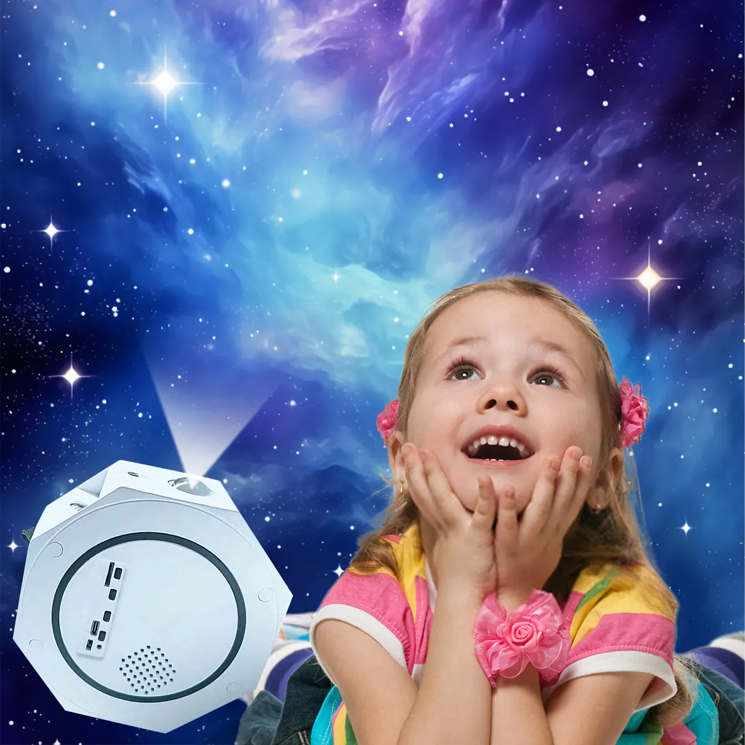 Projektor Gwiazd Rzutnik Nieba Lampka Led Nocna Relaksacyjna + Pilot - obrazek 5