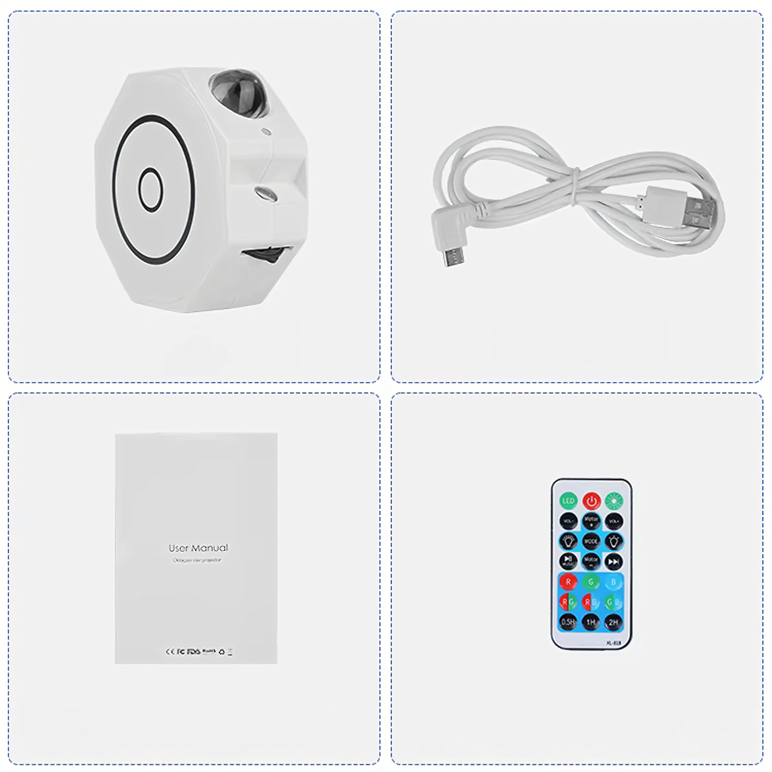 Projektor Gwiazd Rzutnik Nieba Lampka Led Nocna Relaksacyjna + Pilot - obrazek 8