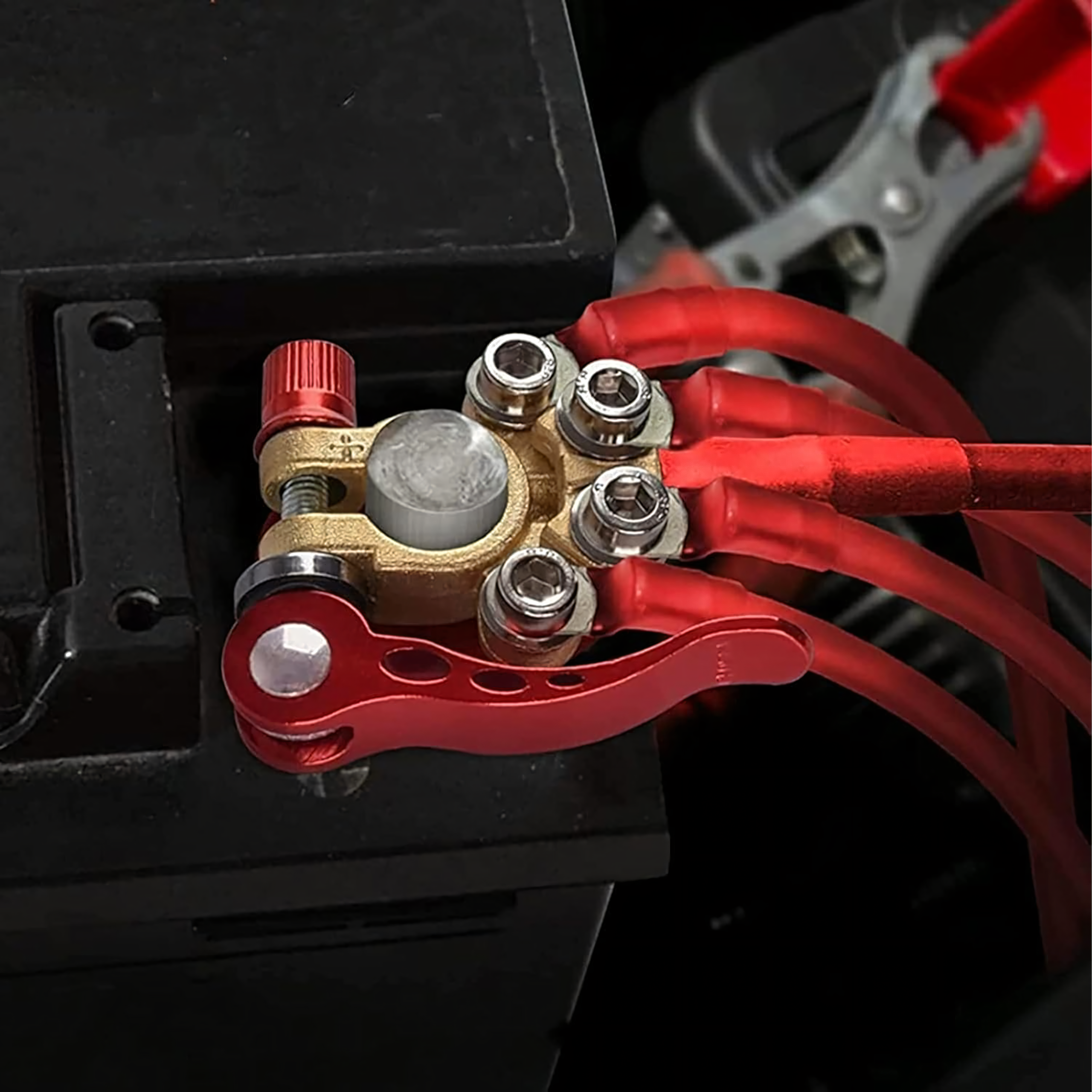 2x Klemy Zaciskowe Złącza Zaciski Akumulatora Dodatnie Ujemne Zestaw 6-24V - obrazek 8