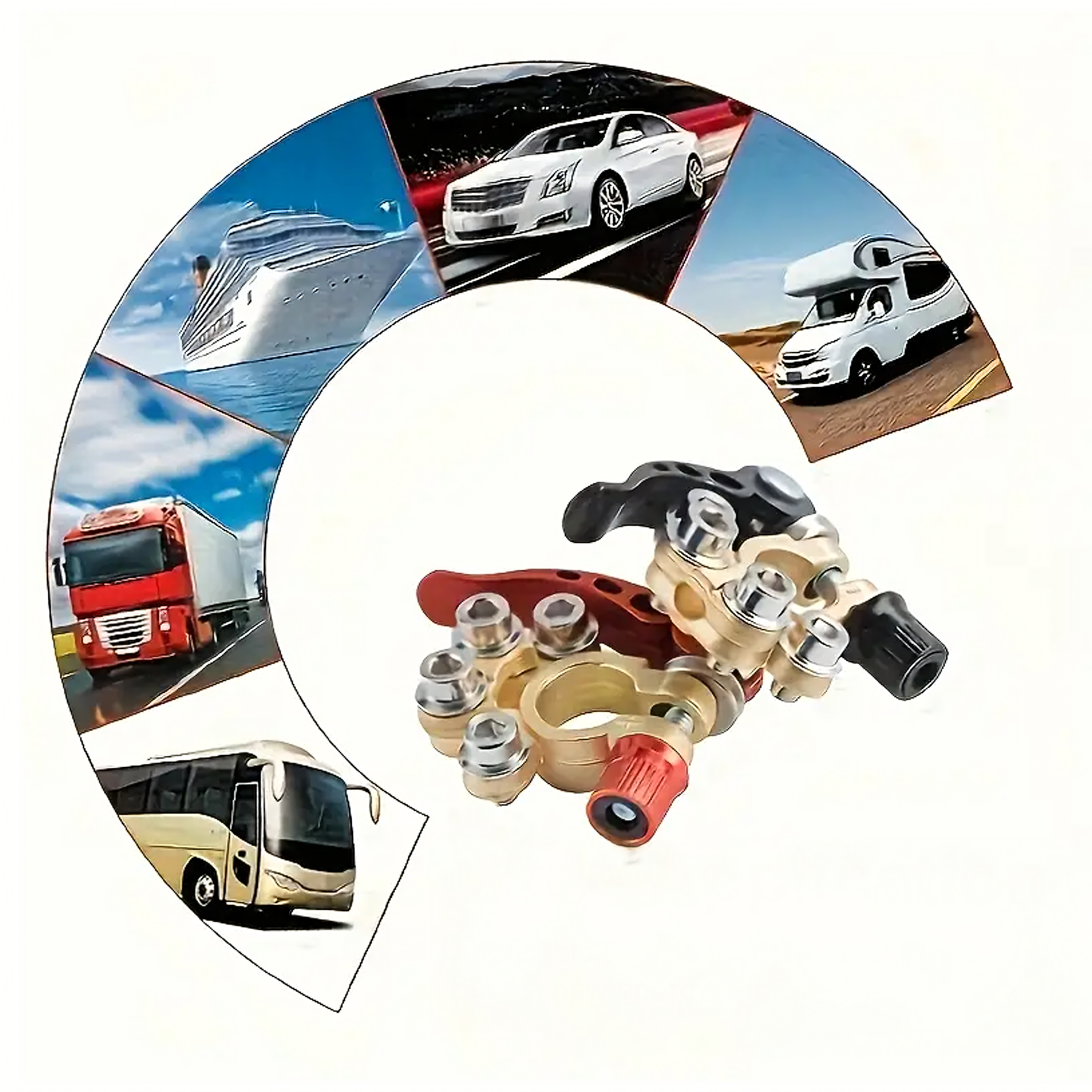 2x Klemy Zaciskowe Złącza Zaciski Akumulatora Dodatnie Ujemne Zestaw 6-24V - obrazek 11