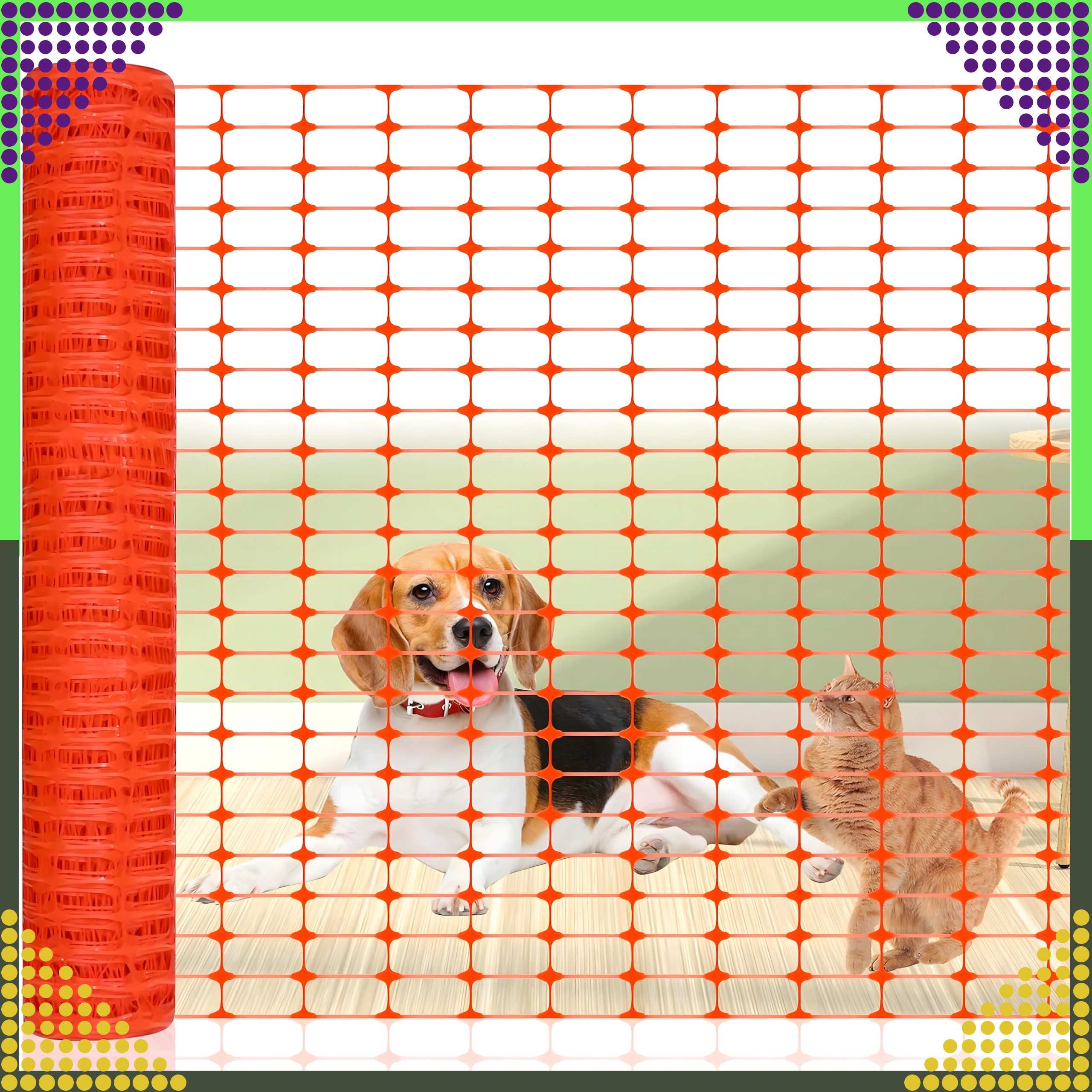 Siatka Budowlana Ostrzegawcza Drogowa Plastikowa Pomarańczowa 1x50m 100g - obrazek 9