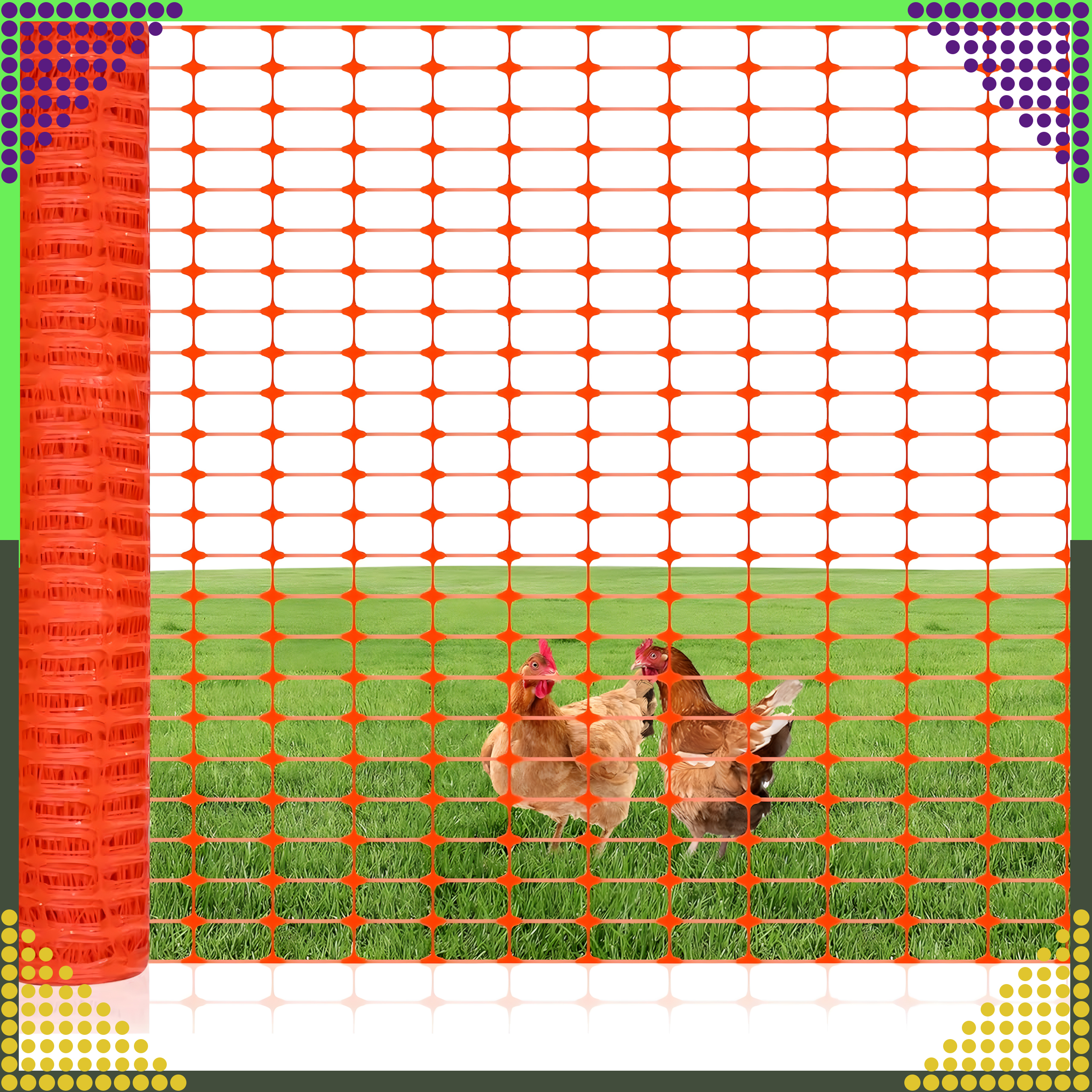 Siatka Budowlana Ostrzegawcza Drogowa Plastikowa Pomarańczowa 1x50m 100g - obrazek 10