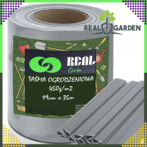 Taśma Ogrodzeniowa Jasnoszara 19cmx35m Osłona Panelowa na Ogrodzenie Płot UV