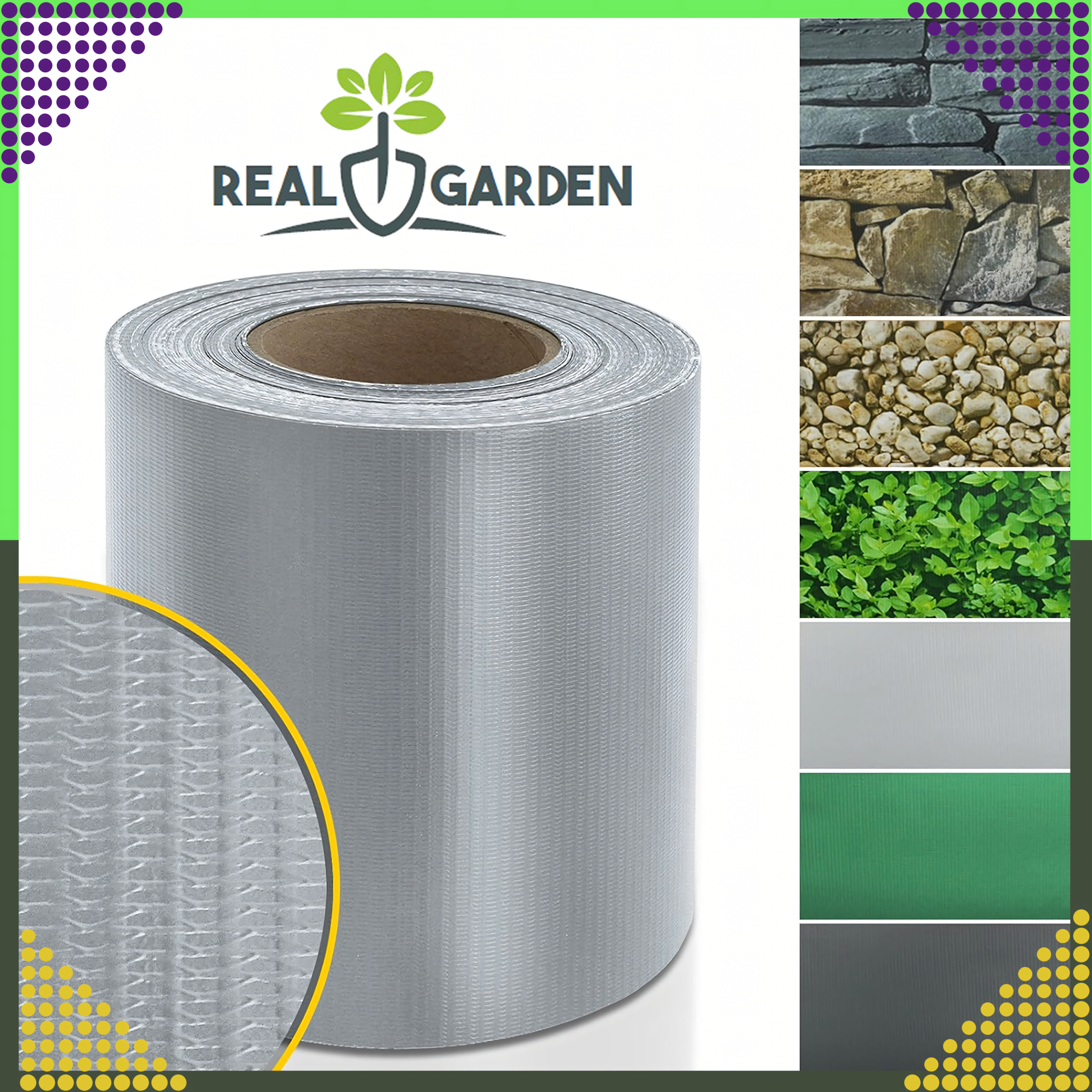 Taśma Ogrodzeniowa Jasnoszara 19cmx35m Osłona Panelowa na Ogrodzenie Płot UV - obrazek 5