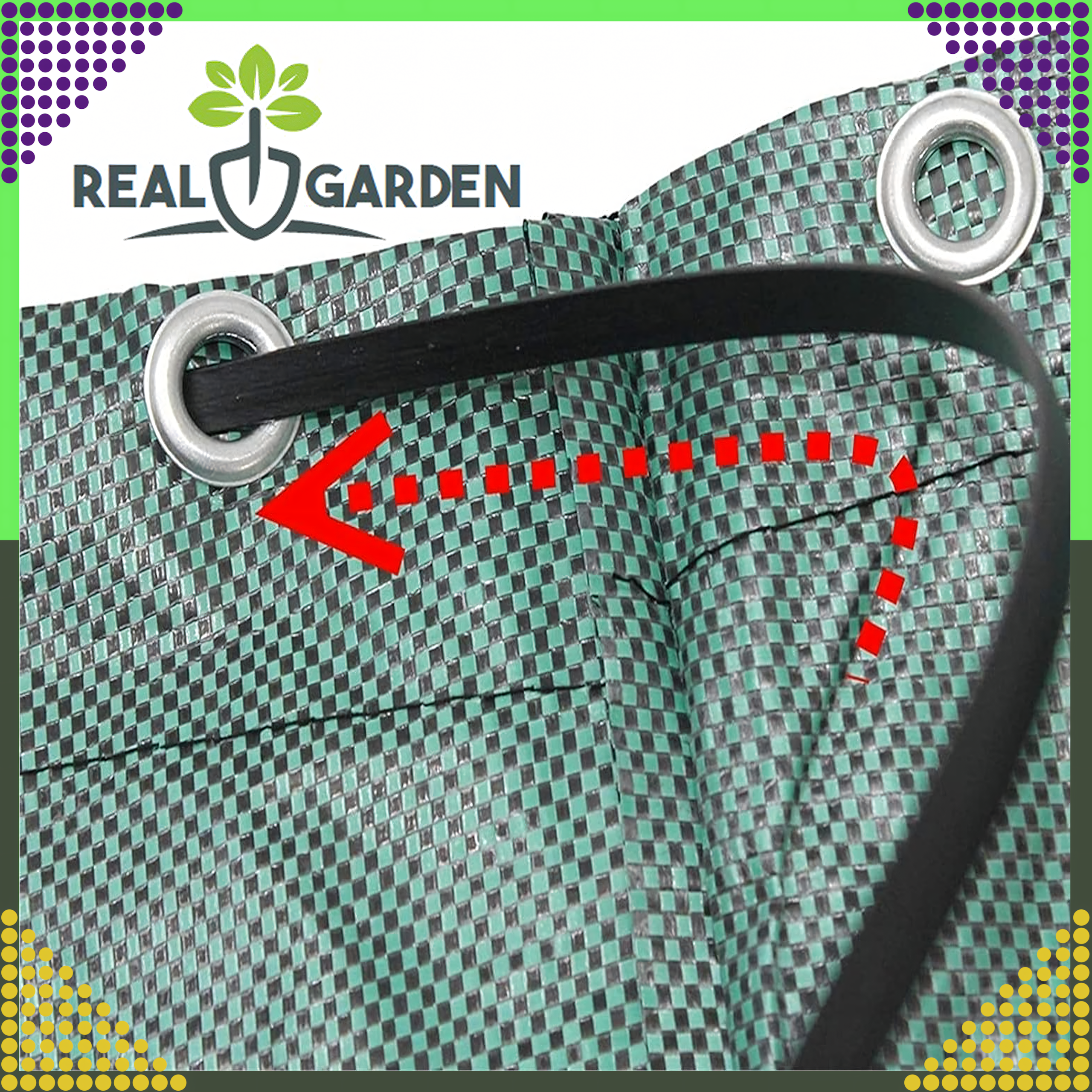 Worek Ogrodowy Torba Ogrodowa Pojemnik na Liście Trawę Duży mocny 120L - obrazek 3