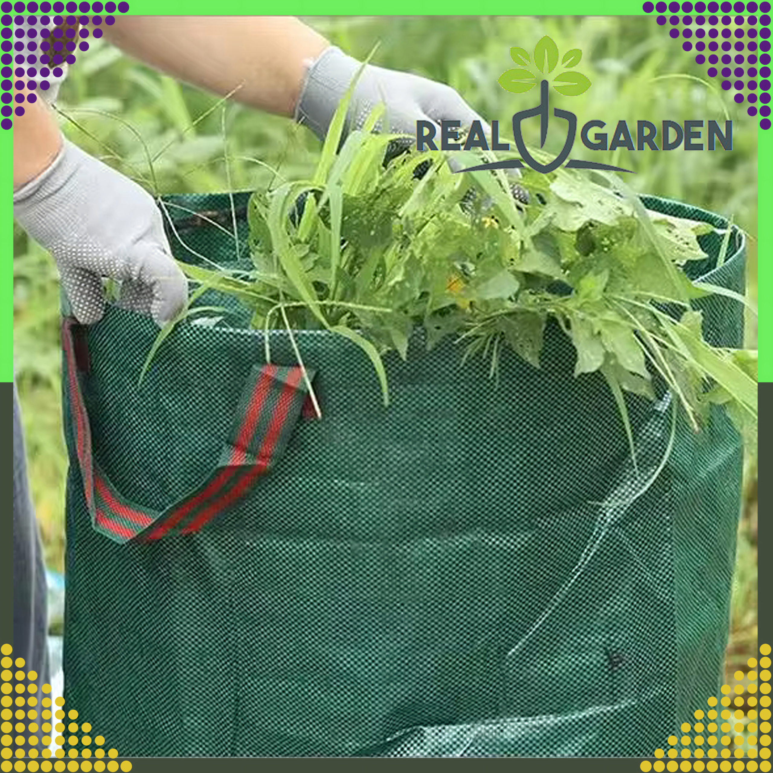 Worek Ogrodowy Torba Ogrodowa Pojemnik na Liście Trawę Duży mocny 120L - obrazek 8