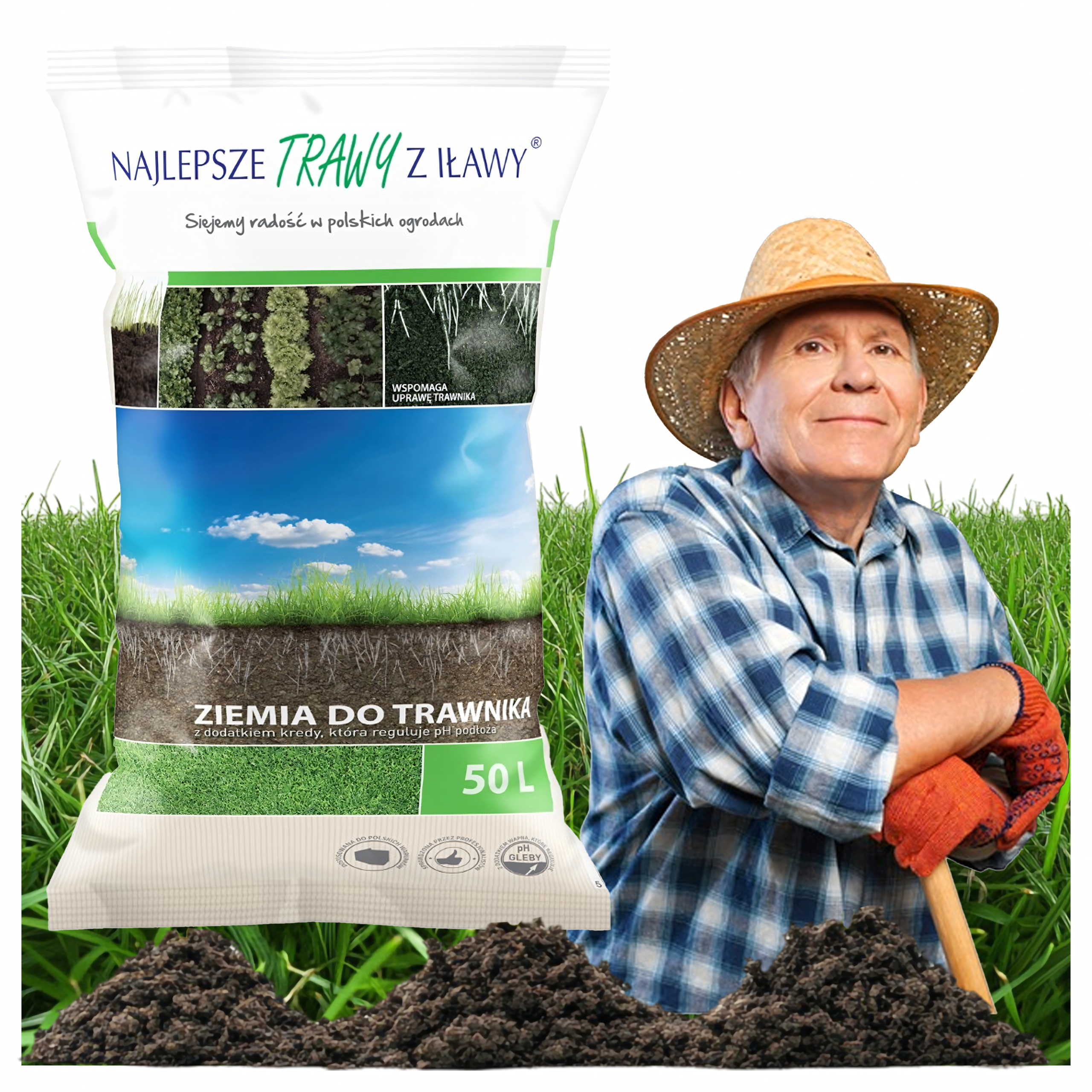 Podłoże Ziemia Organiczna Ogrodowa do Trawnika Trawników Żyżna Gotowa 50L - obrazek 4