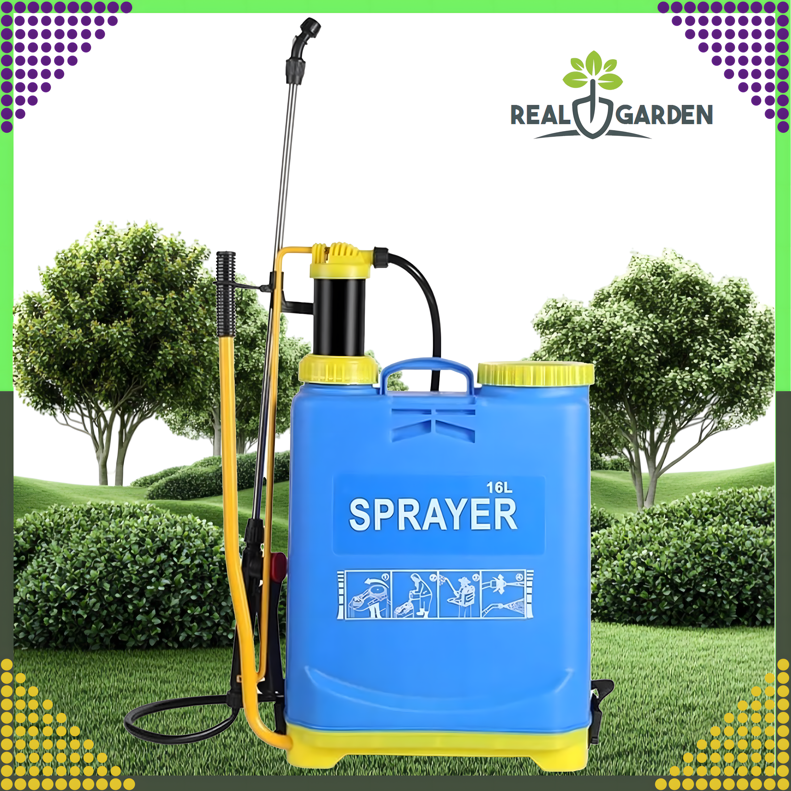 Opryskiwacz 16L Ciśnieniowy Plecakowy Ogrodowy Zraszacz + Lejca + Dysze - obrazek 3