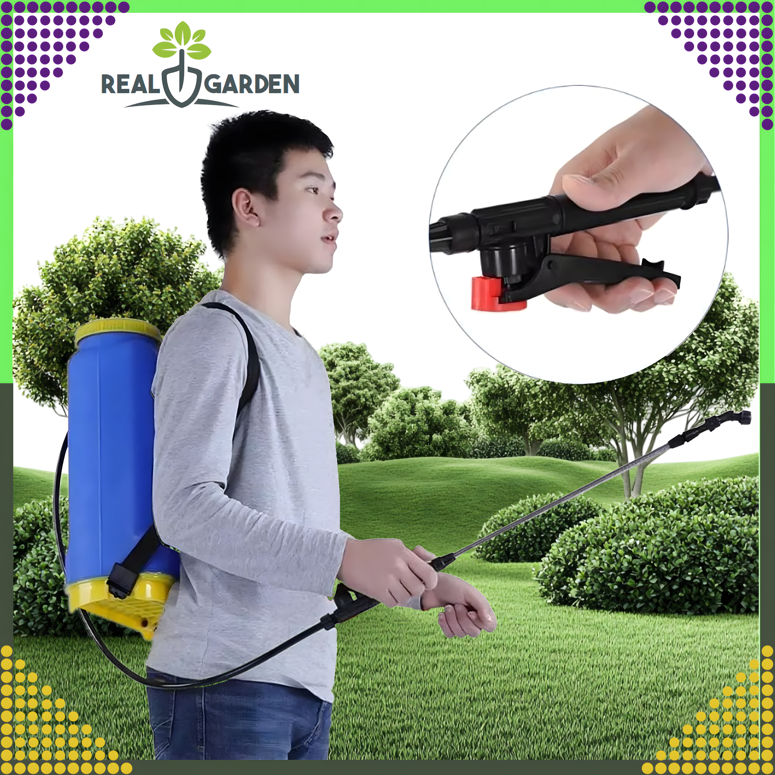 Opryskiwacz 16L Ciśnieniowy Plecakowy Ogrodowy Zraszacz + Lejca + Dysze - obrazek 11