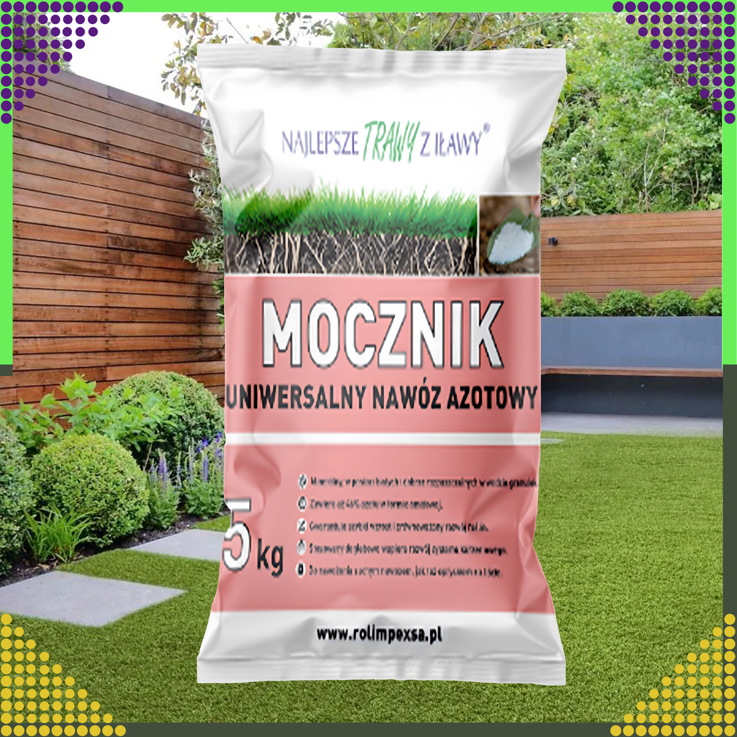 Premium Mocznik Nawóz Ekologiczny 5kg Uniwersalny Azotowy do Ogrodu Trawy - obrazek 4
