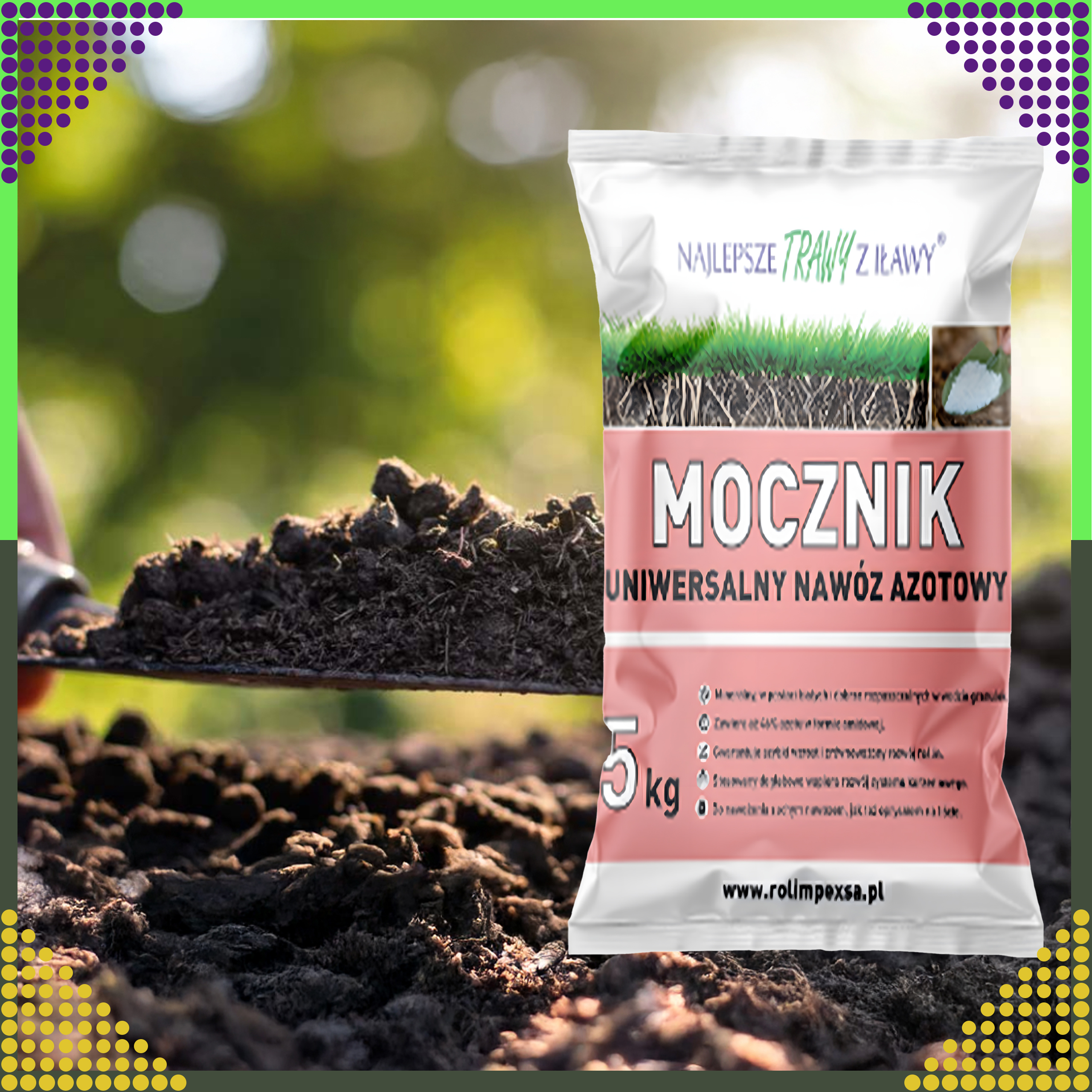 Premium Mocznik Nawóz Ekologiczny 5kg Uniwersalny Azotowy do Ogrodu Trawy - obrazek 7