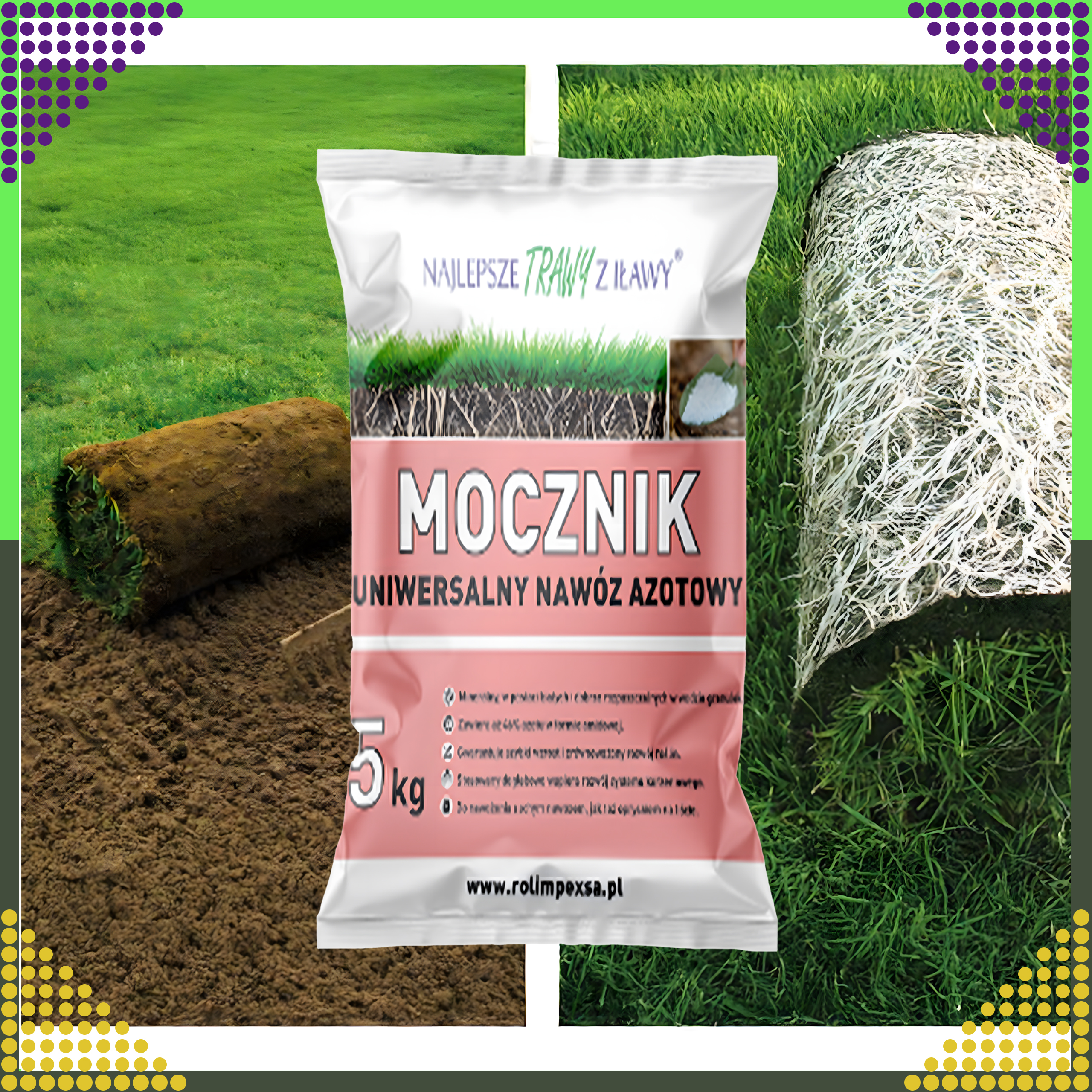 Premium Mocznik Nawóz Ekologiczny 5kg Uniwersalny Azotowy do Ogrodu Trawy - obrazek 11