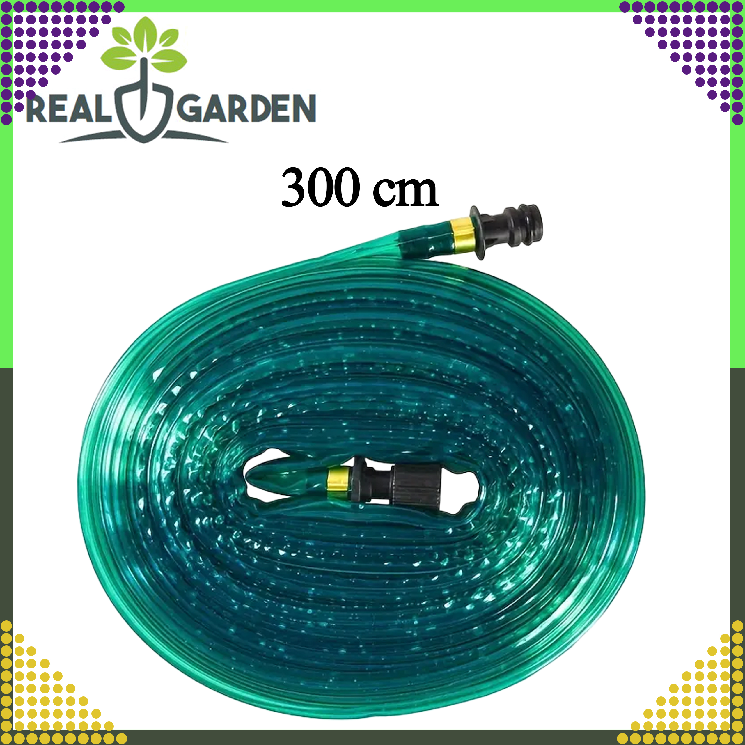 Wąż Ogrodowy Zraszacz Kroplujący System Nawadniający 3m 2 x Szybkozłącza - obrazek 5