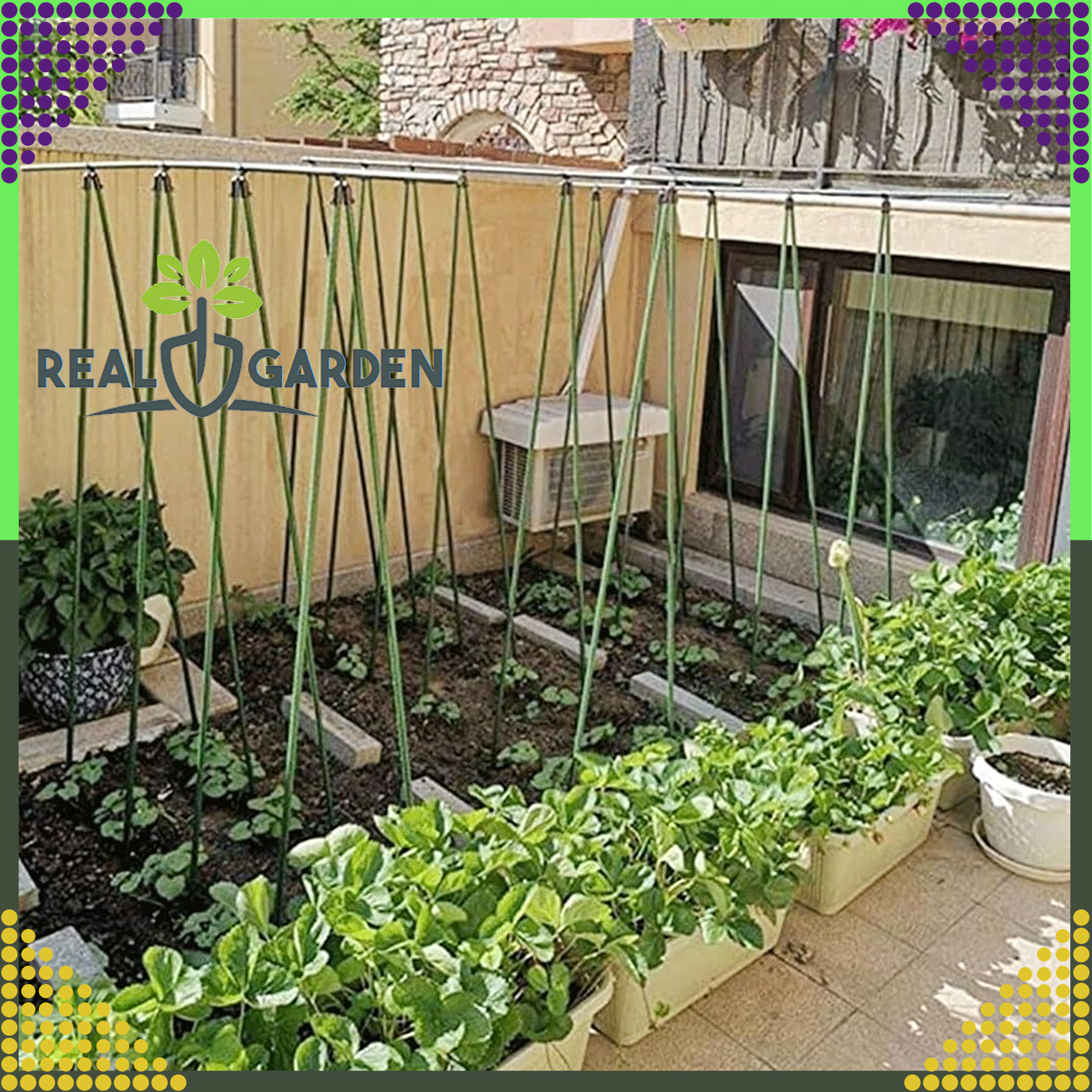 Łącznik Szczytowy Trójnik Zawiasowy do Tyczek Ogrodowych 9mm 10szt - obrazek 3