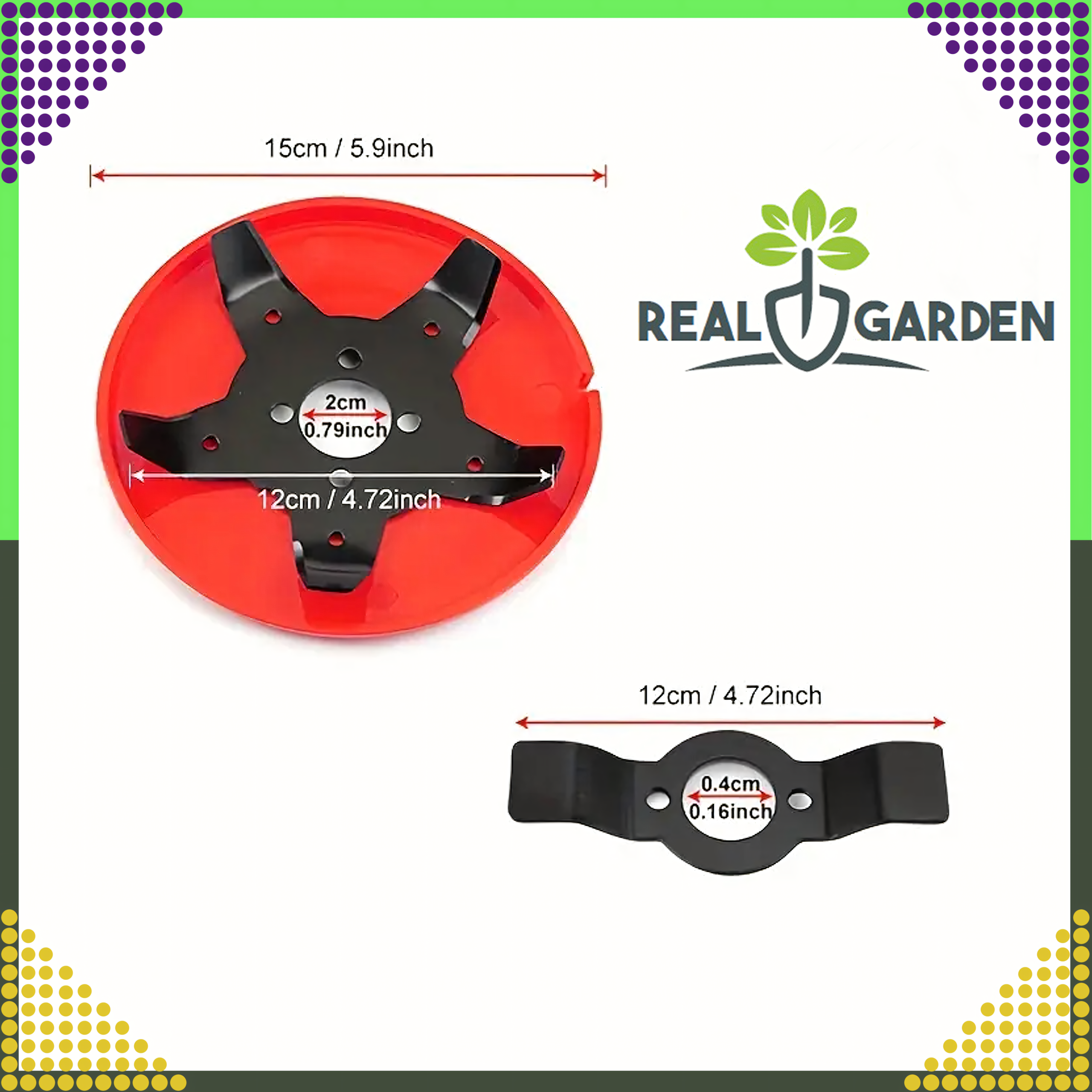 Tarcza do Kosy Podkaszarki do Trawy Chwastów Taca do Pielenia Przycinarka - obrazek 4