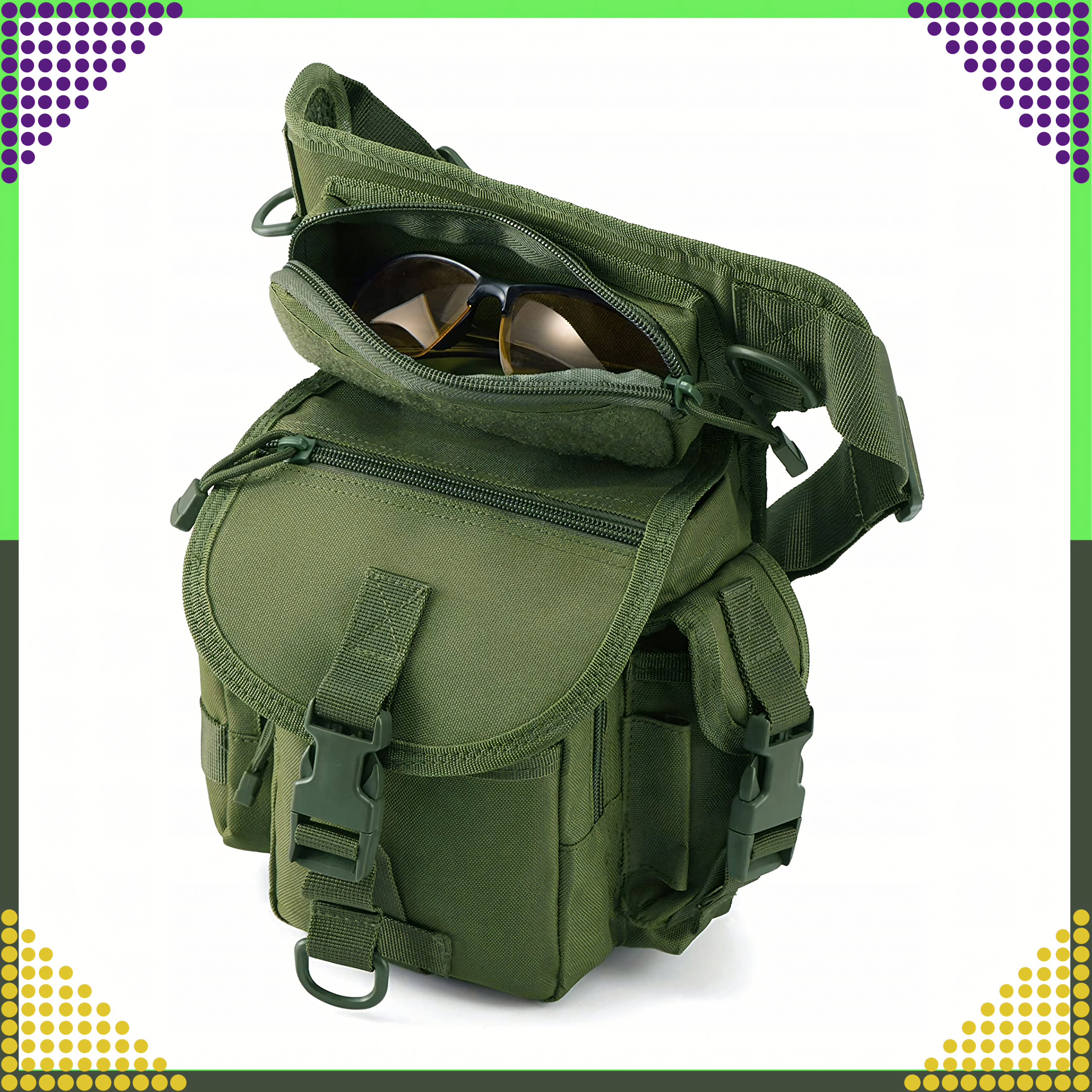 Torba Saszetka Biodrowa na Nogę Wojskowa Taktyczna Pojemna Militarna - obrazek 8