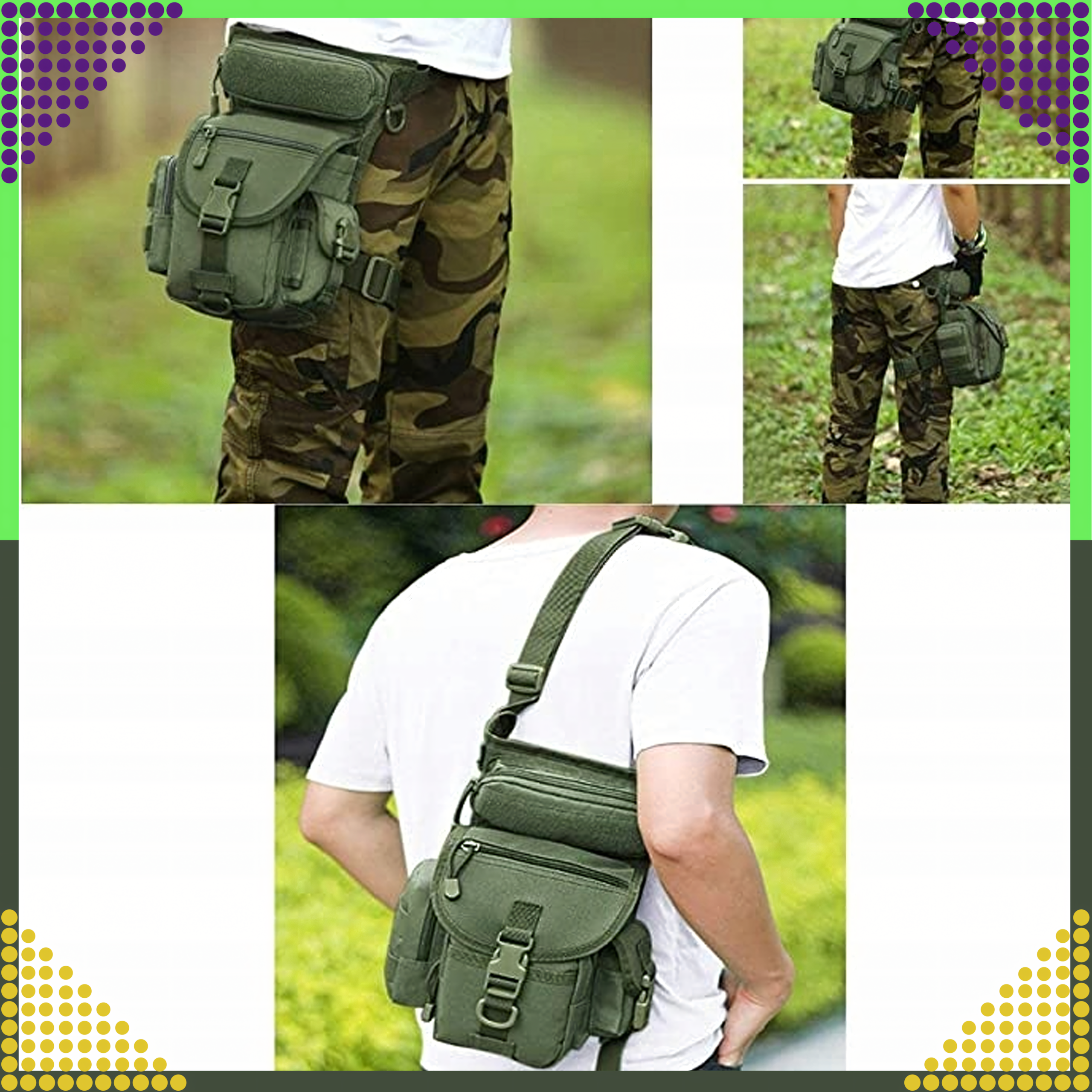 Torba Saszetka Biodrowa na Nogę Wojskowa Taktyczna Pojemna Militarna - obrazek 9