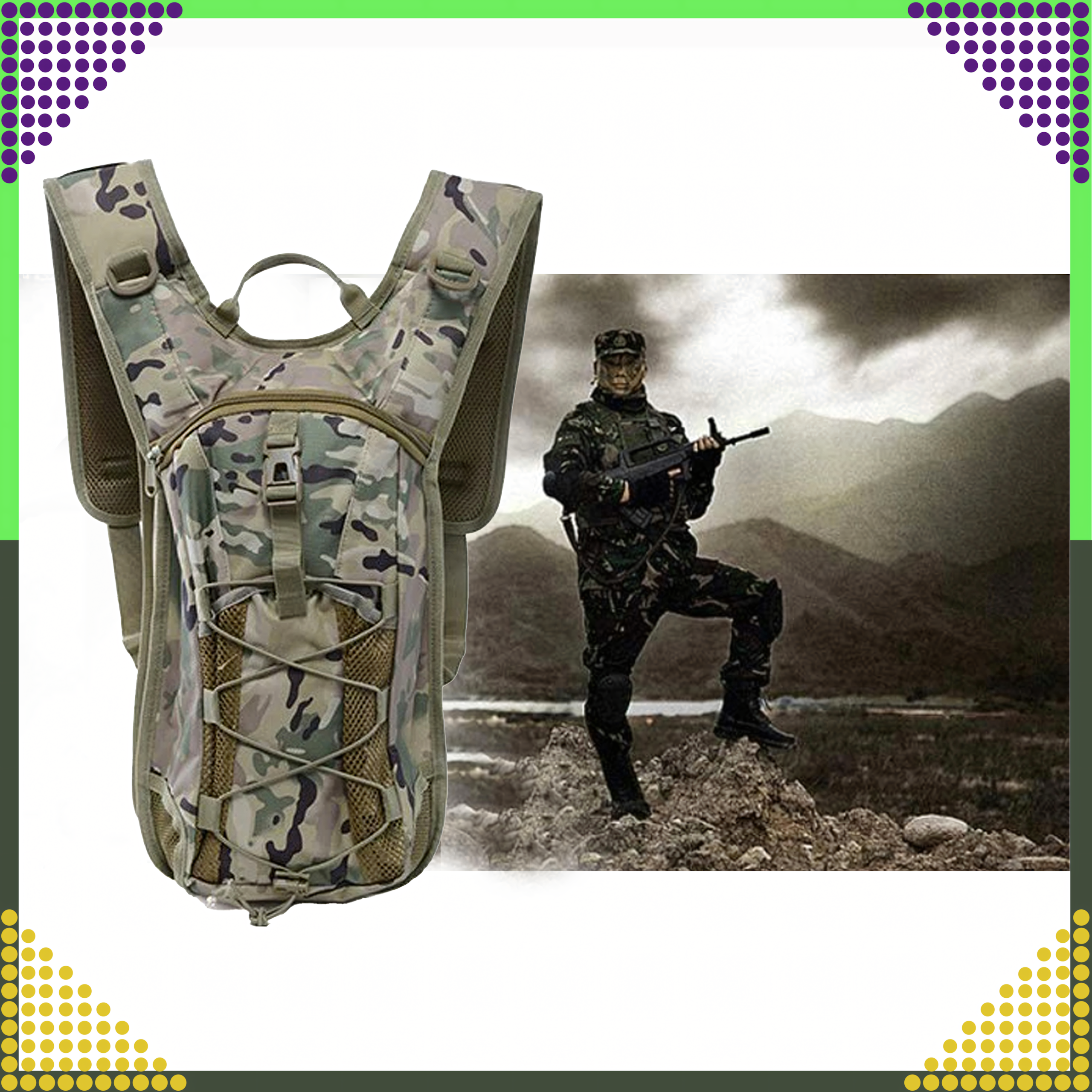 Plecak Rowerowy Górski Hydracyjny z Bukłakiem na Wodę 3L Survivalowy - obrazek 7