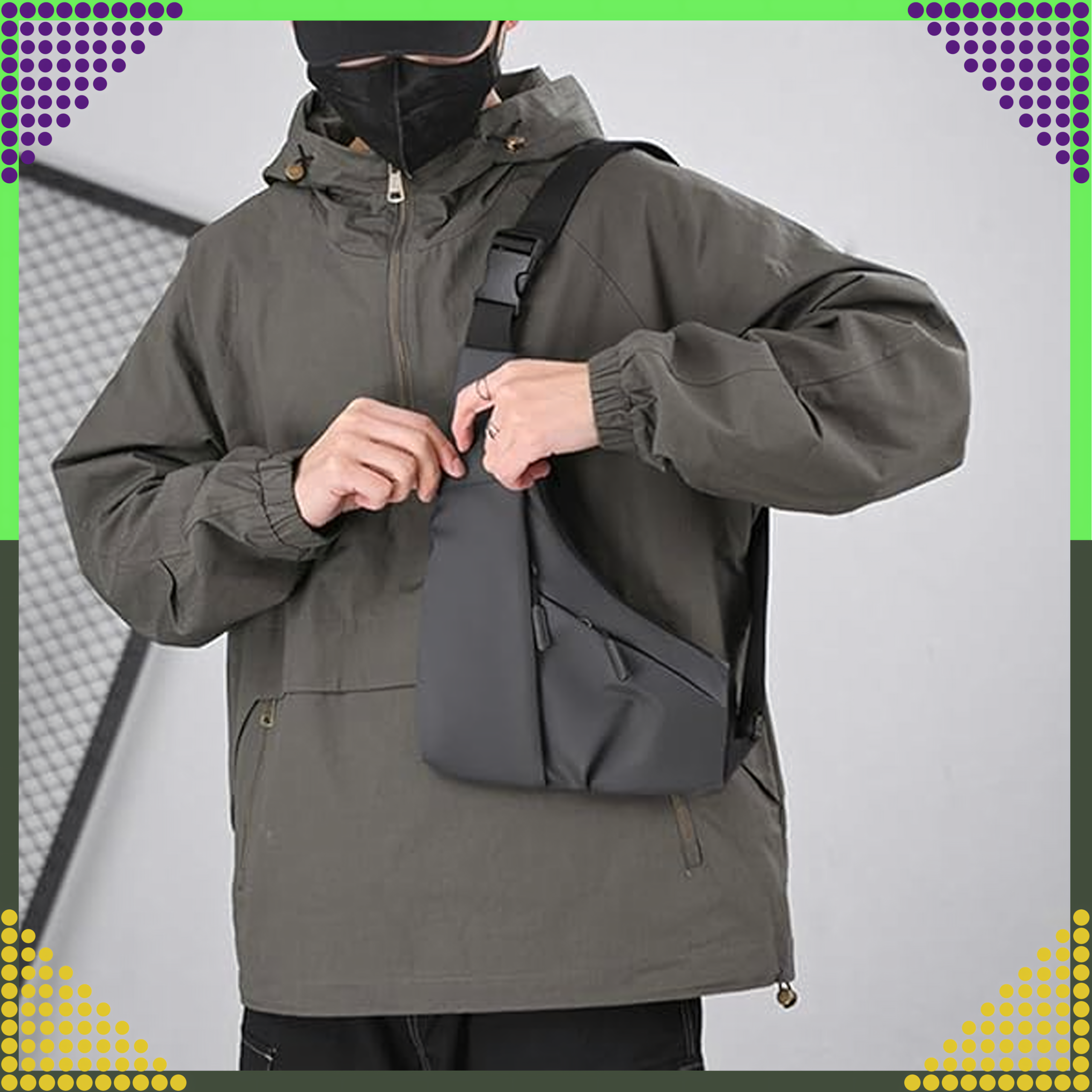 Nerka Plecak Torba na Ramię Saszetka Miejska Sportowa Męska Damska Szara - obrazek 9