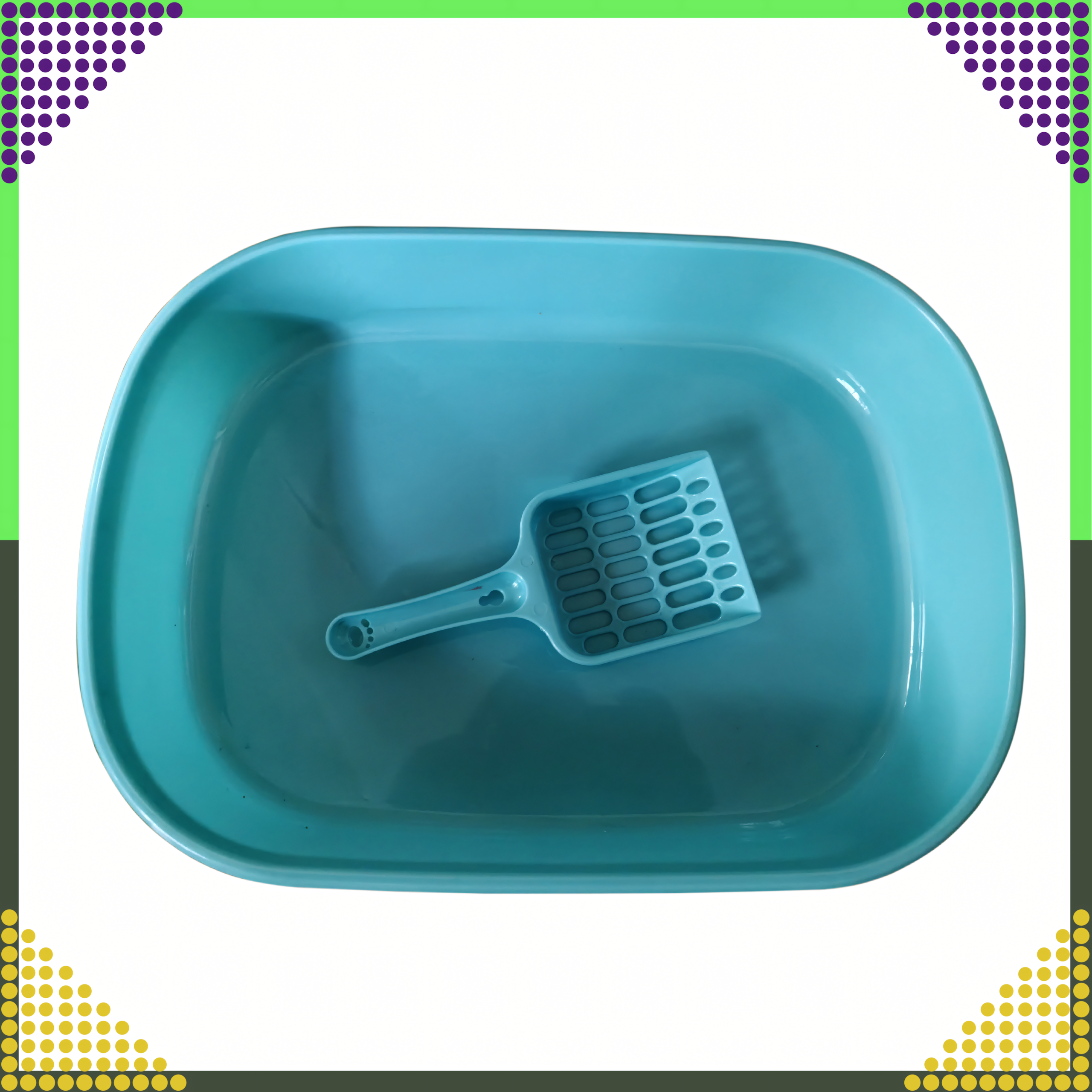 Kuweta dla Kota Kotów Kociąt z Łopatką Toaleta na Żwirek Otwarta Duża