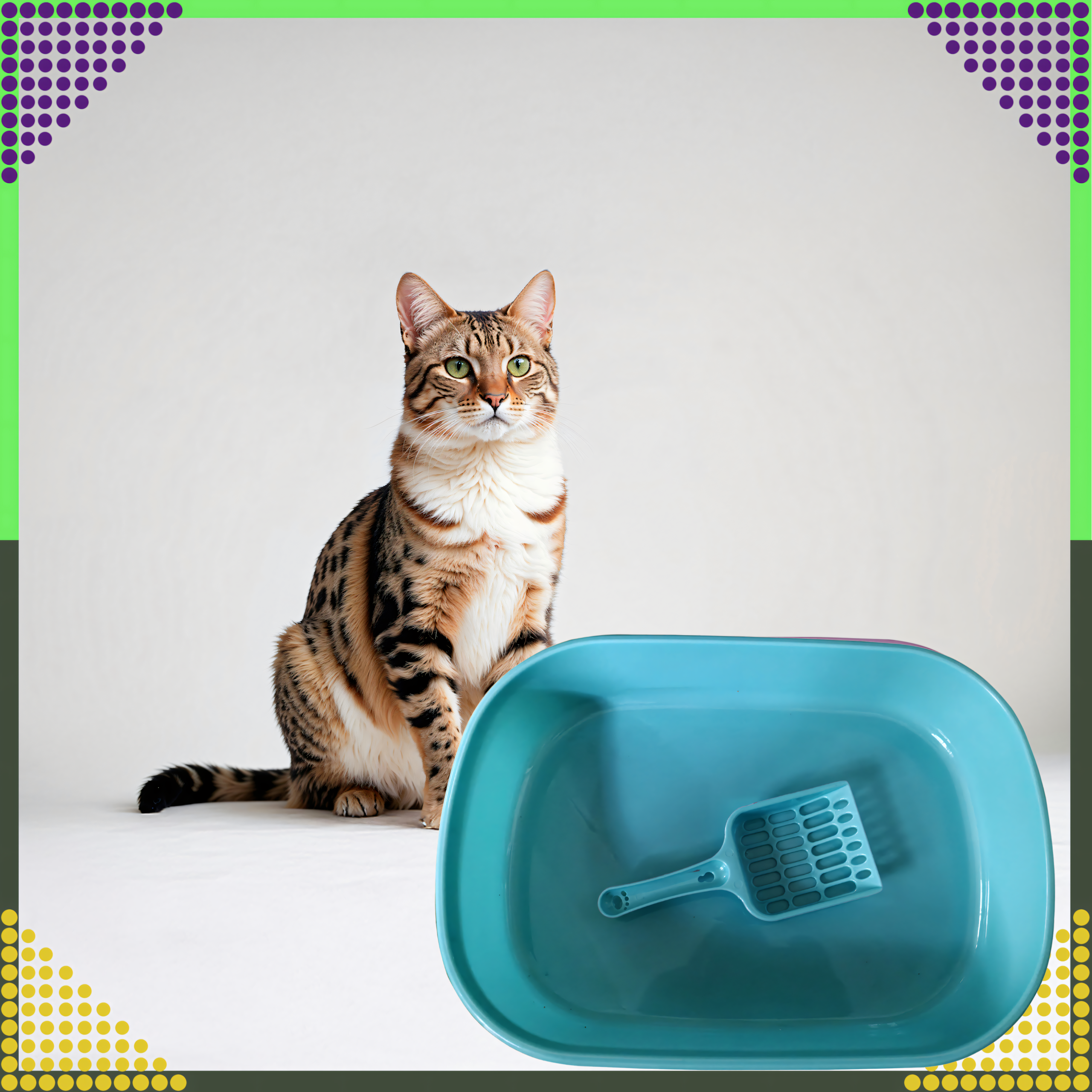 Kuweta dla Kota Kotów Kociąt z Łopatką Toaleta na Żwirek Otwarta Duża - obrazek 6