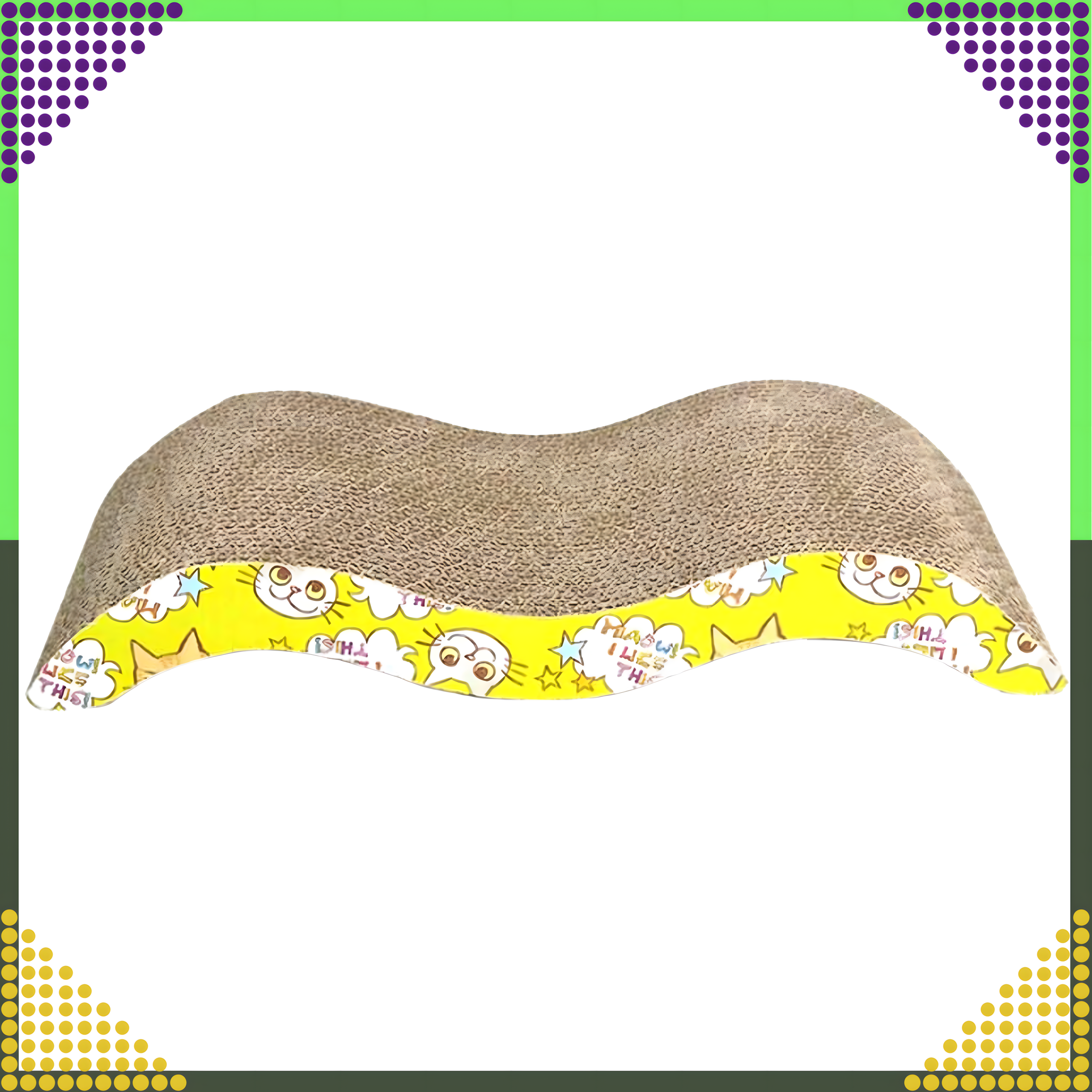 Drapak dla Kota Kartonowy Legowisko Leżak Fala Mata do Drapania Eko Duża