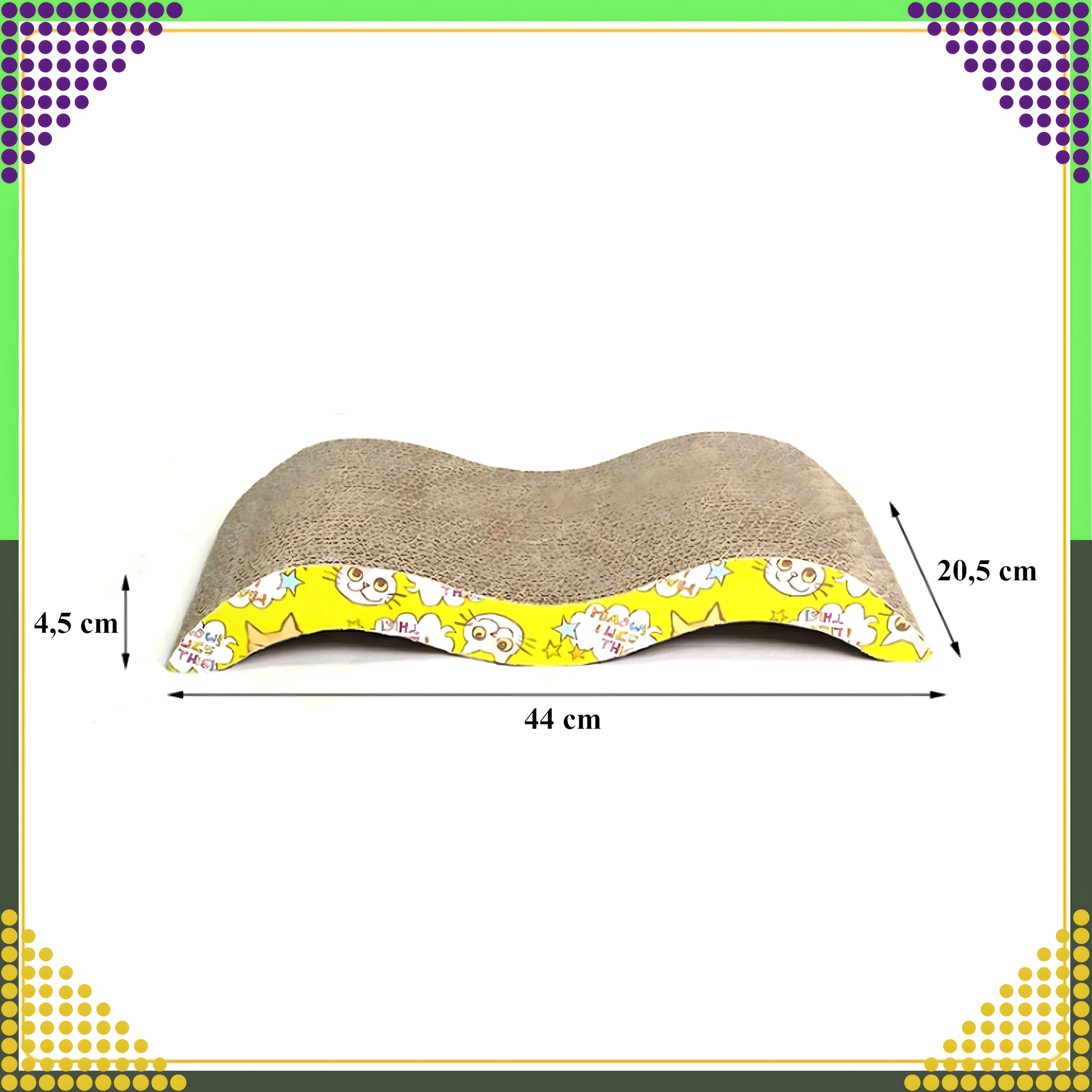 Drapak dla Kota Kartonowy Legowisko Leżak Fala Mata do Drapania Eko Duża - obrazek 5