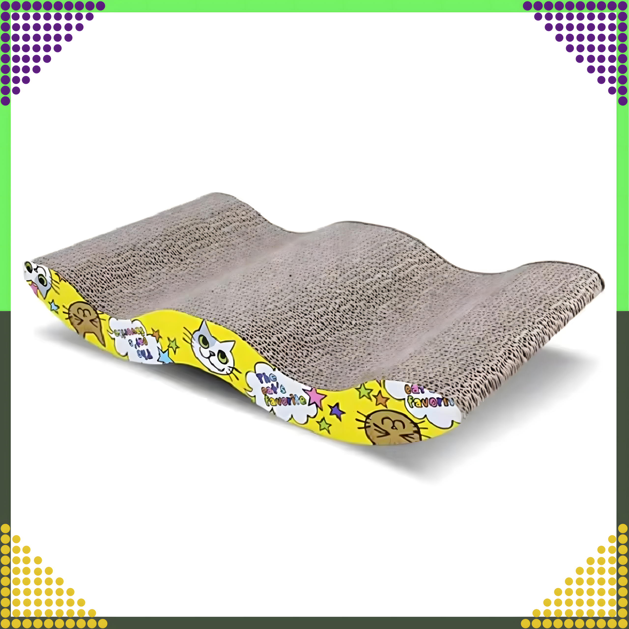 Drapak dla Kota Kartonowy Legowisko Leżak Fala Mata do Drapania Eko Duża - obrazek 8