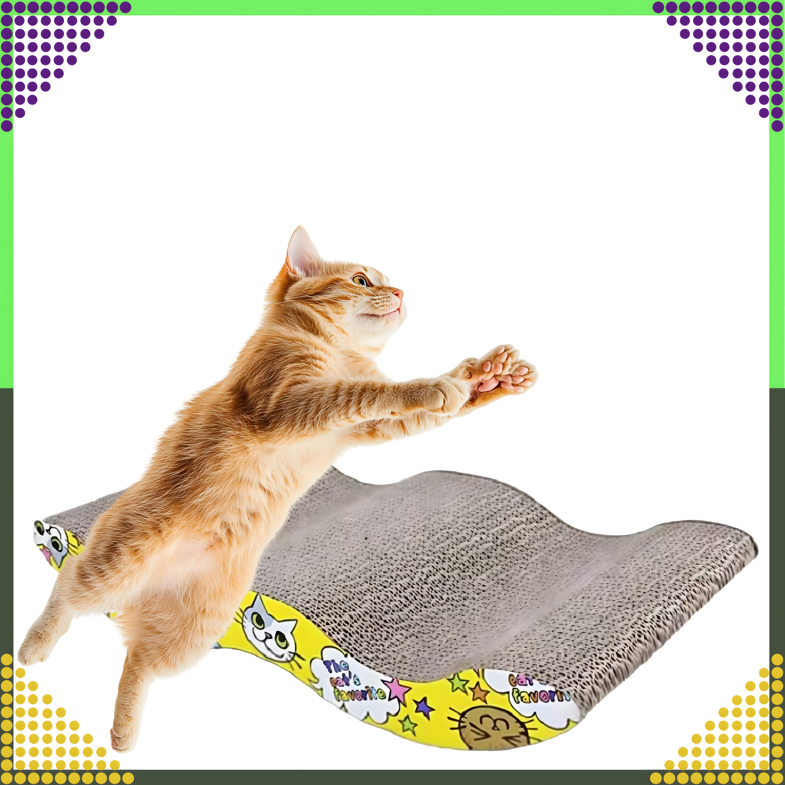 Drapak dla Kota Kartonowy Legowisko Leżak Fala Mata do Drapania Eko Duża - obrazek 10